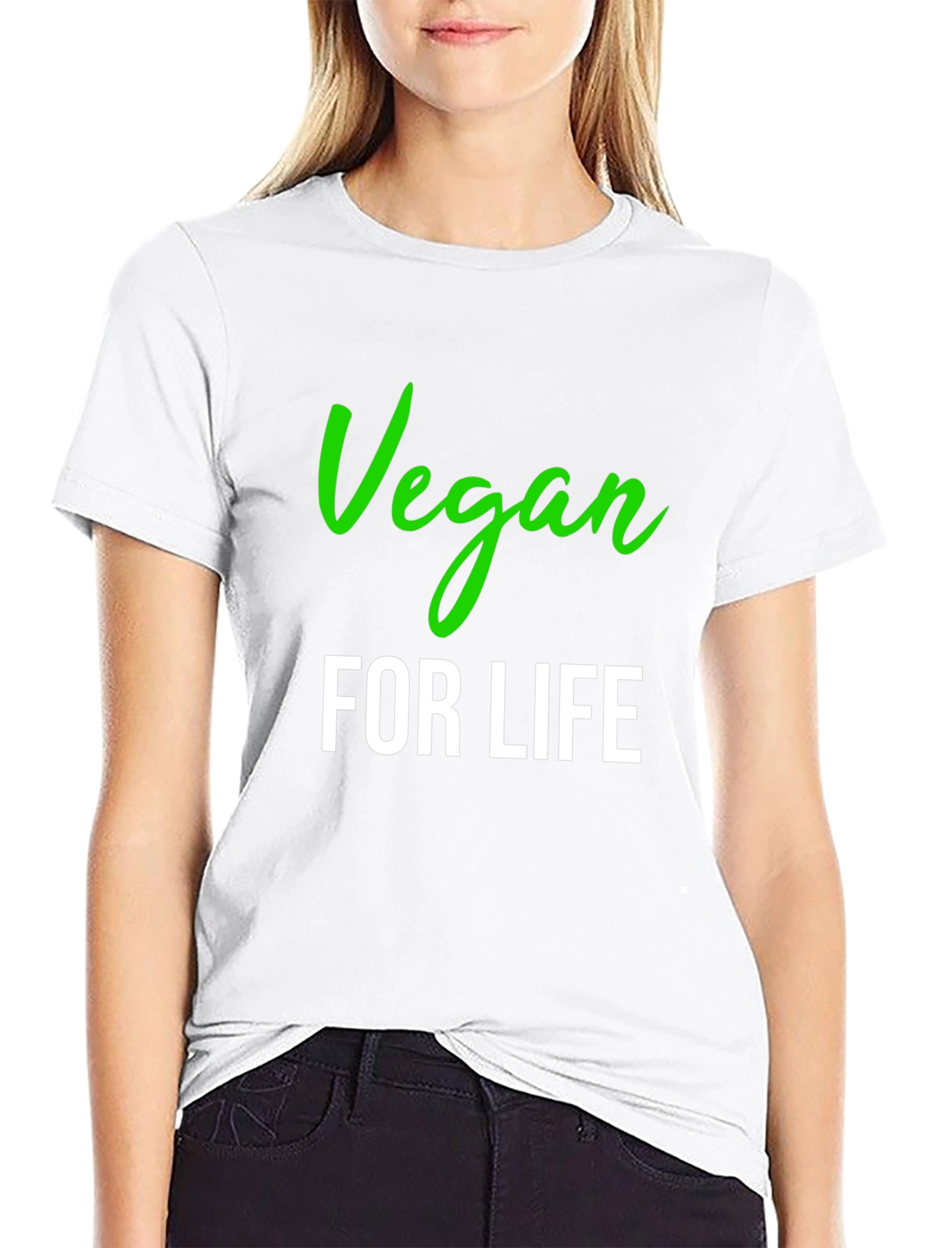 Vegan for Life Black T-Shirt