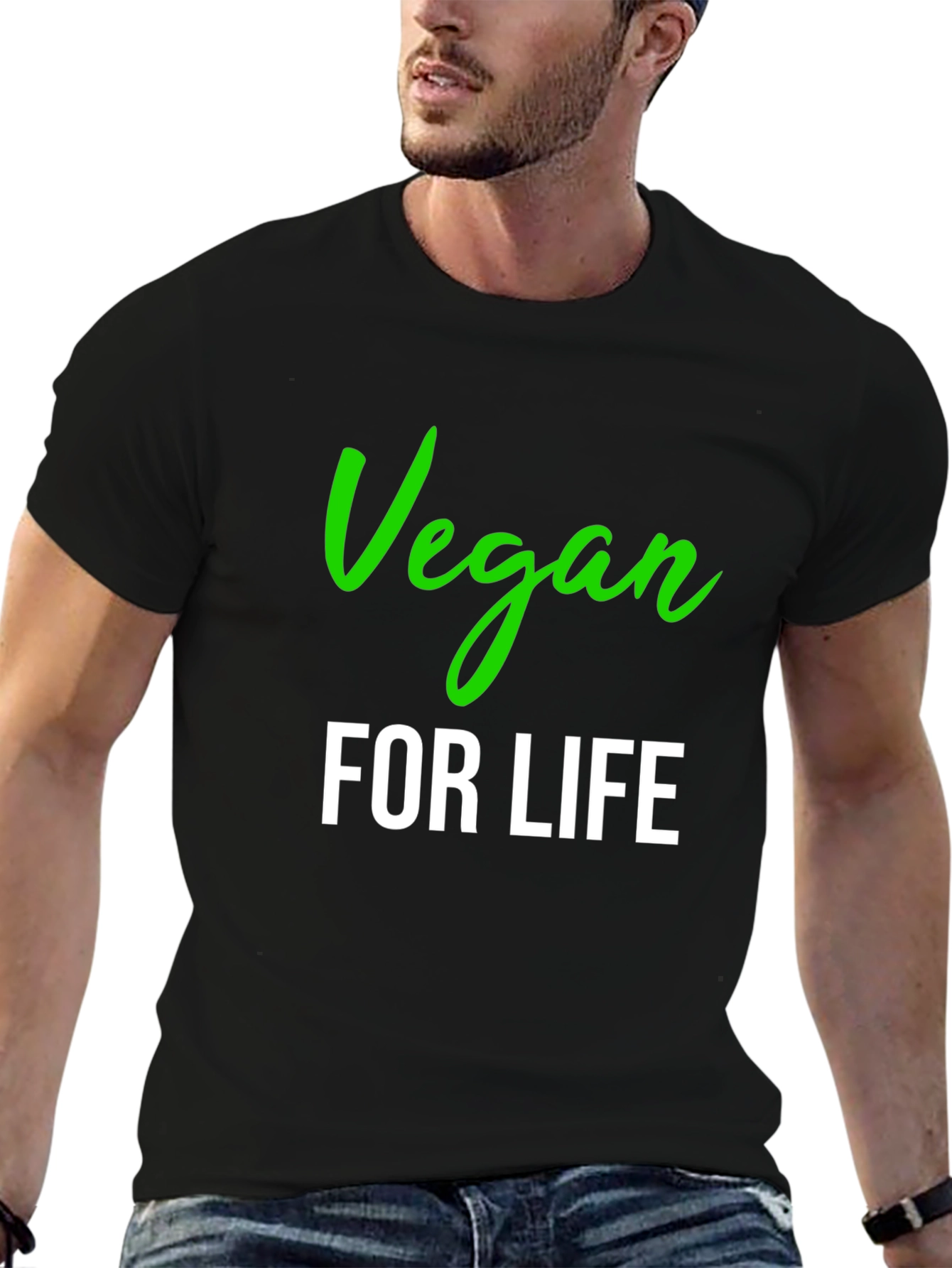 Vegan for Life Black T-Shirt