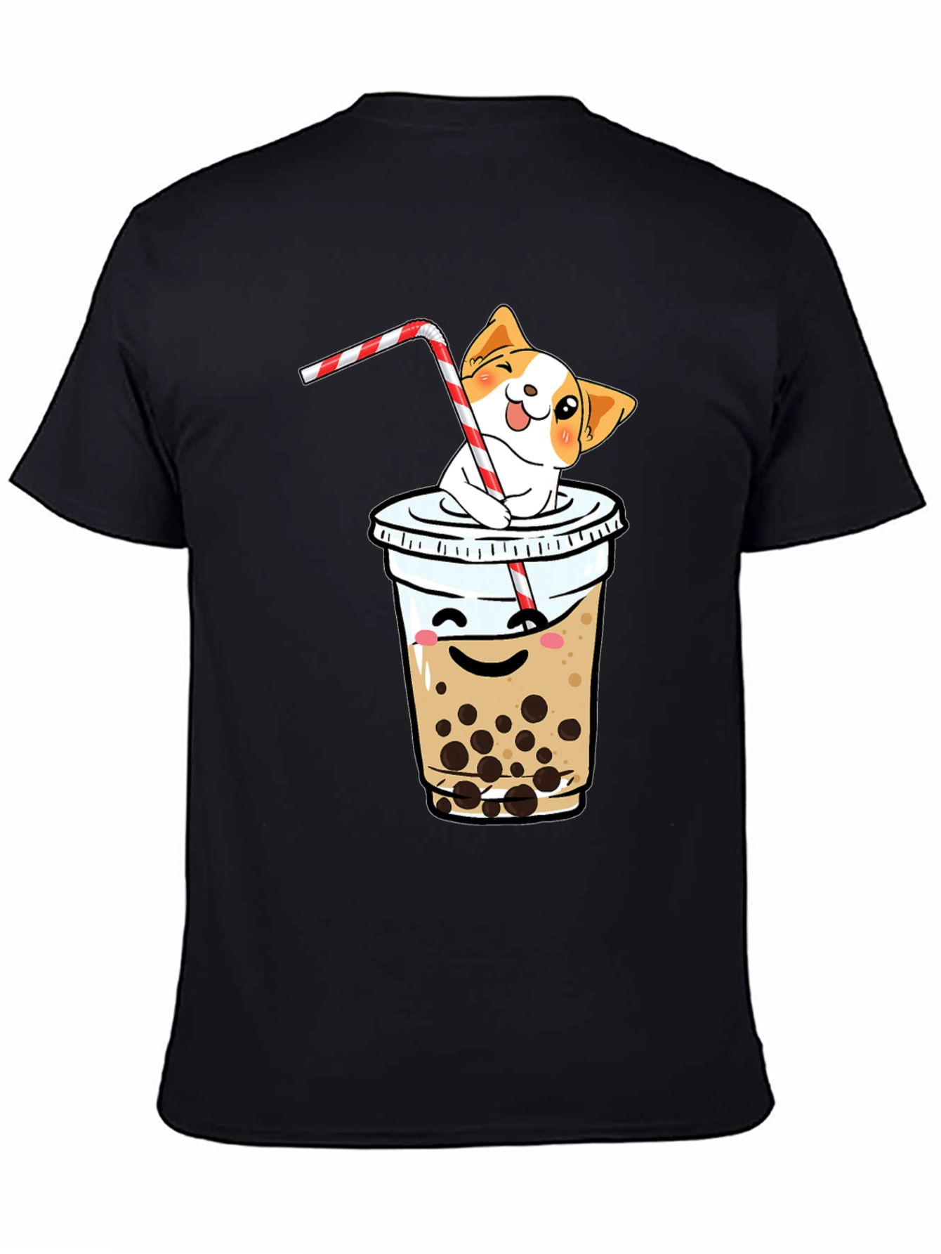 Cute Dog in Boba Tea T-Shirt - Kawaii Design