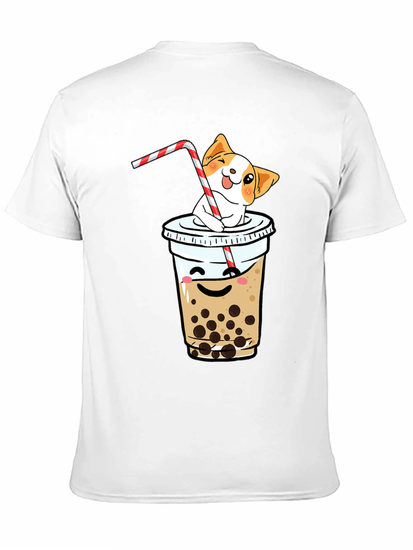 Cute Dog in Boba Tea T-Shirt - Kawaii Design