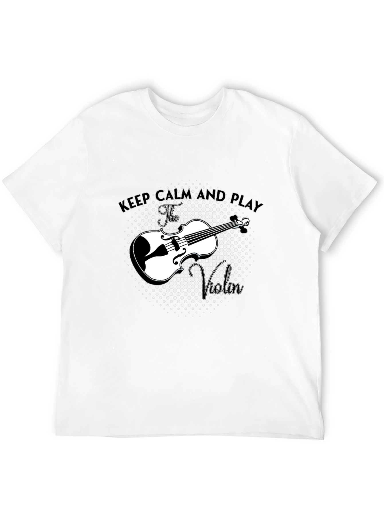 Keep Calm and Play Violin Black T-Shirt
