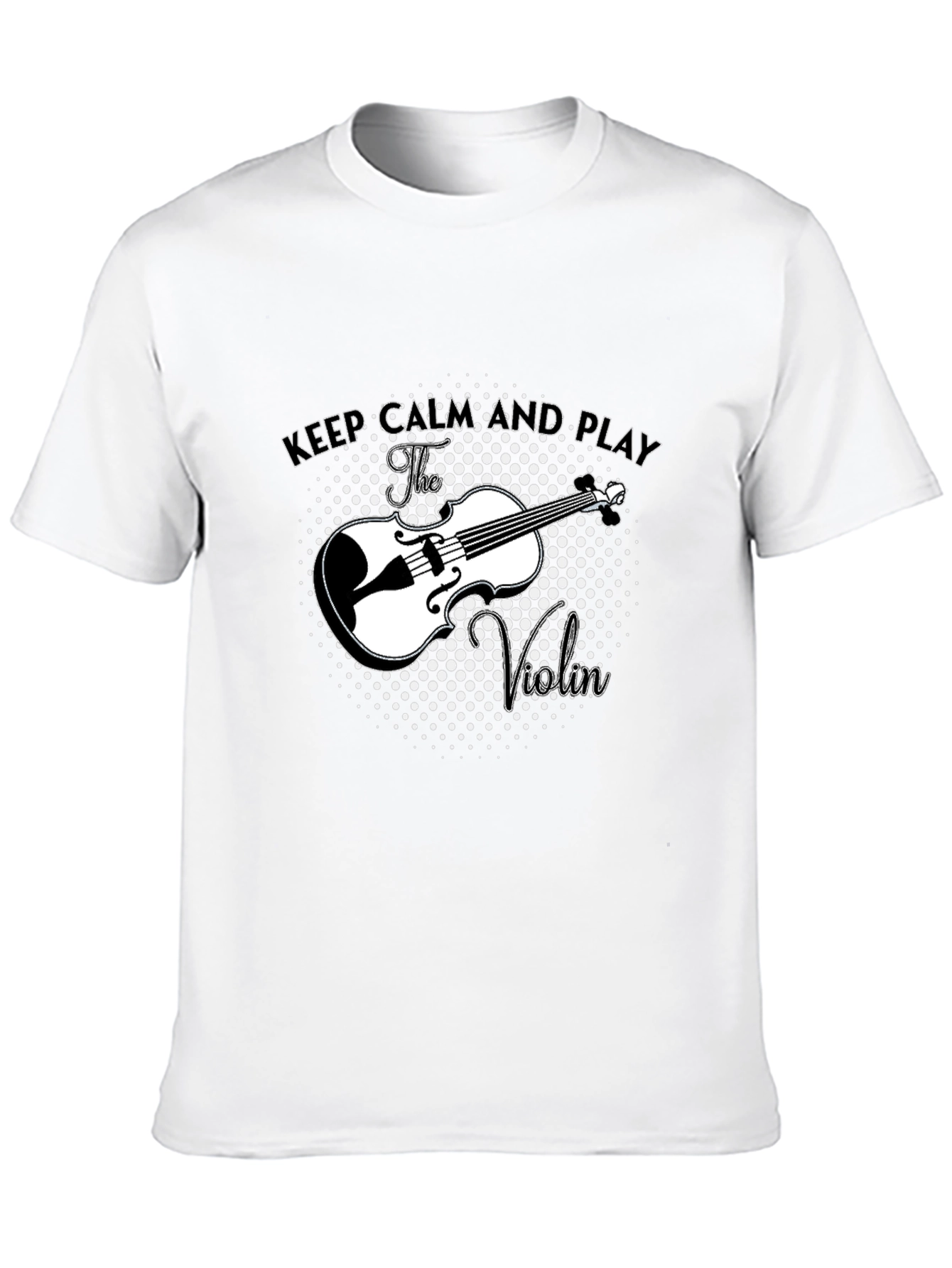 Keep Calm and Play Violin Black T-Shirt