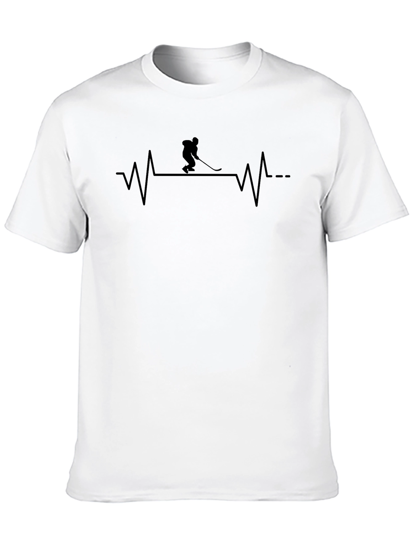 Hockey Heartbeat T-Shirt - Black