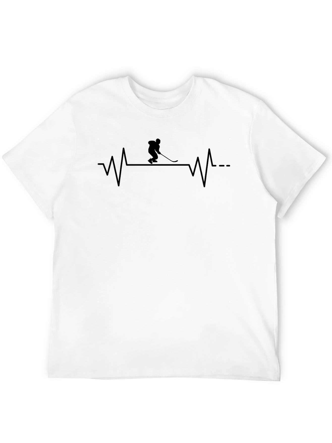 Hockey Heartbeat T-Shirt - Black