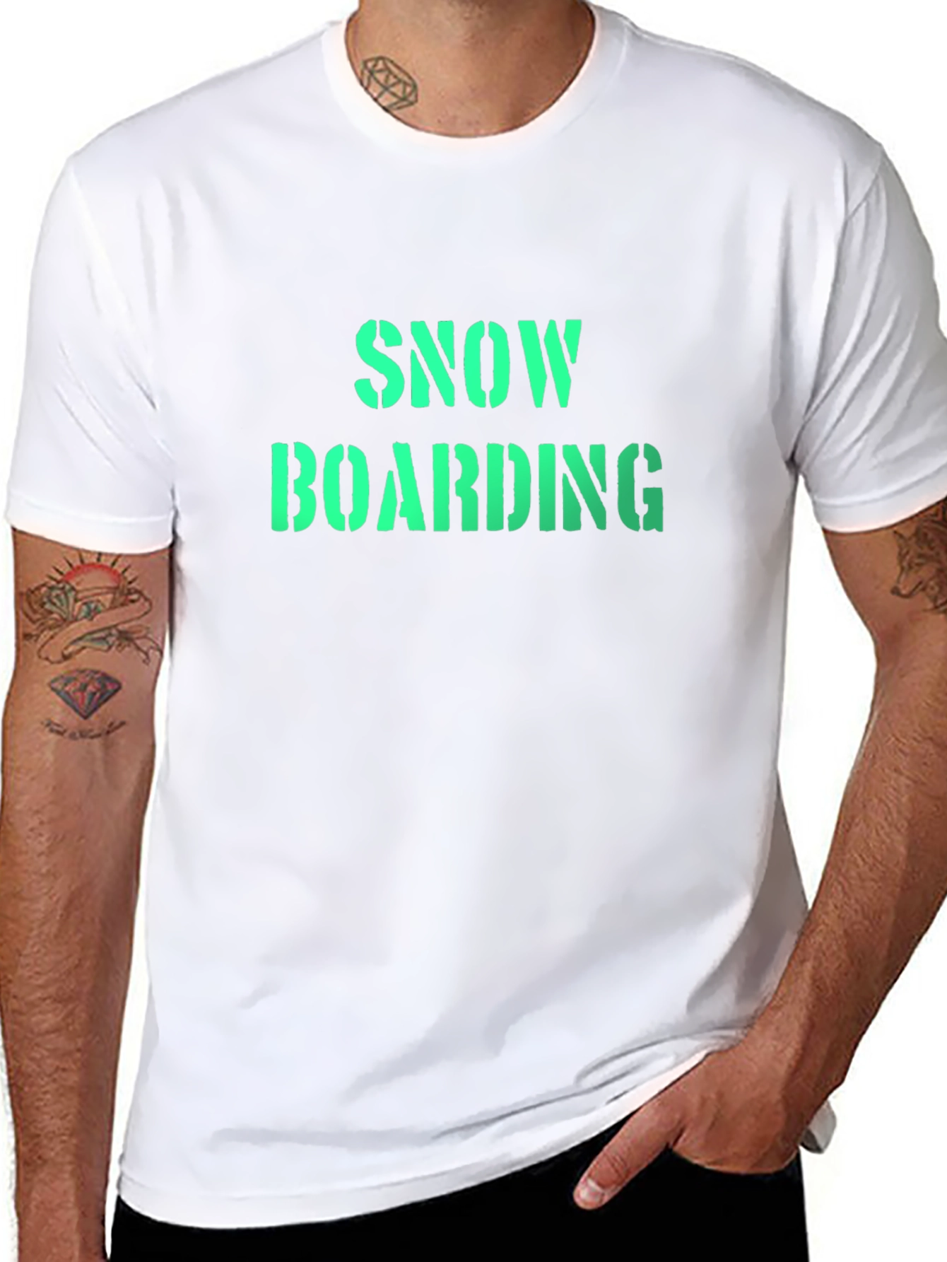 Snowboarding Graphic Black T-Shirt