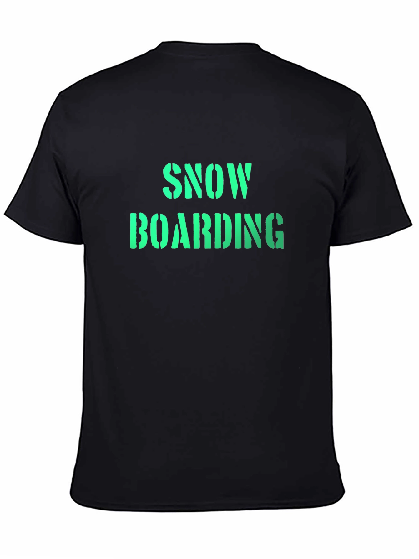 Snowboarding Graphic Black T-Shirt