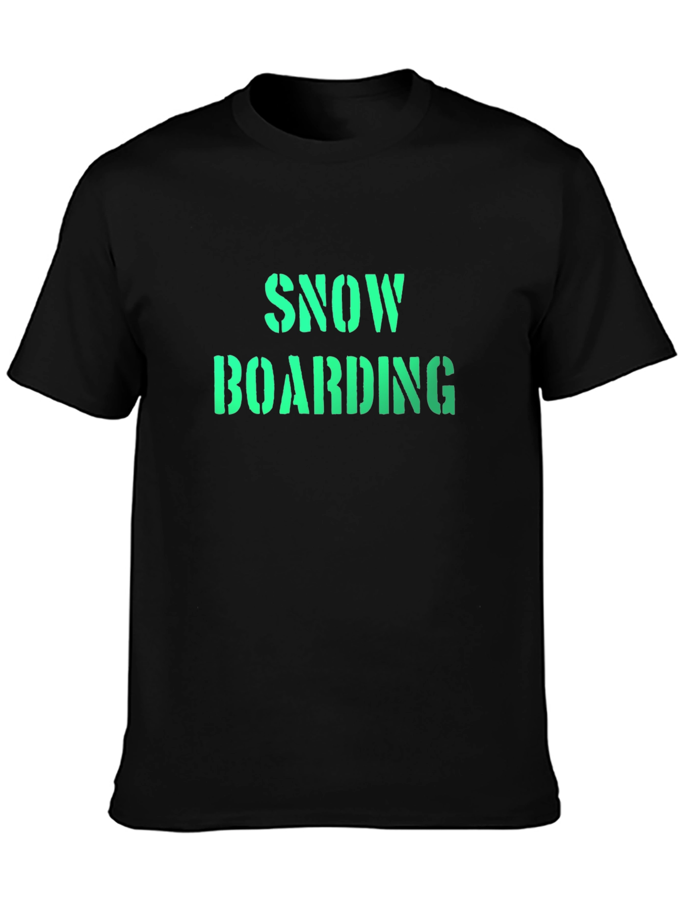 Snowboarding Graphic Black T-Shirt