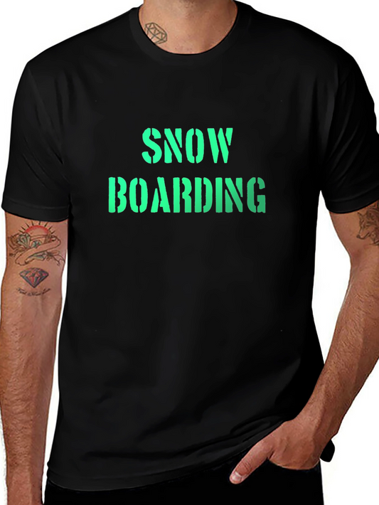 Snowboarding Graphic Black T-Shirt