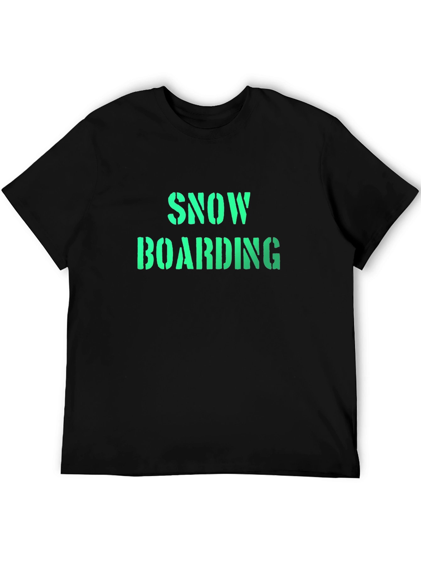 Snowboarding Graphic Black T-Shirt