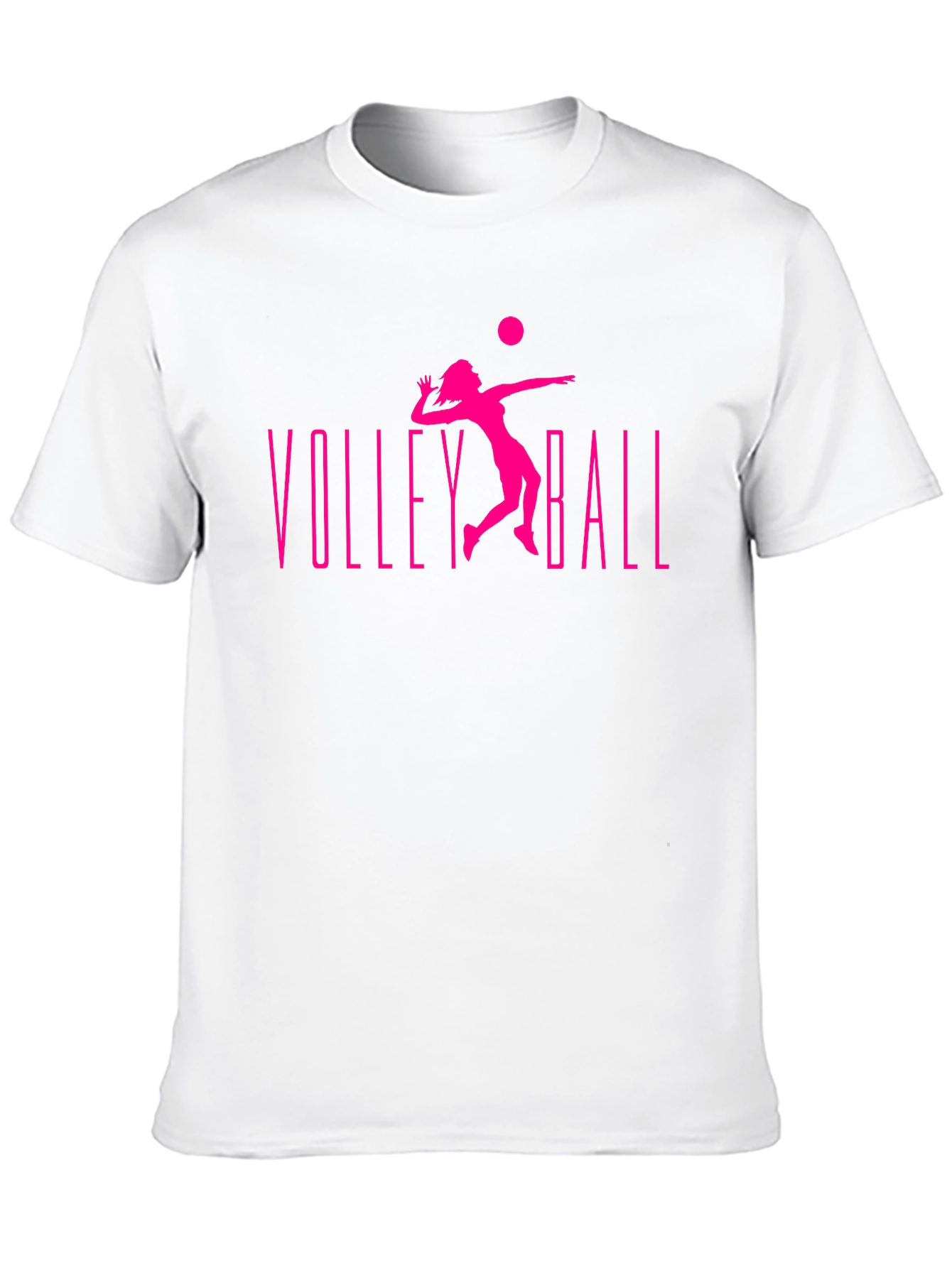 Volleyball Graphic Tee - Black Cotton T-Shirt