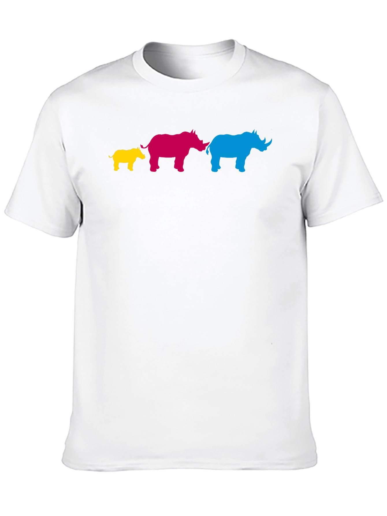 Colorful Rhino Family T-Shirt