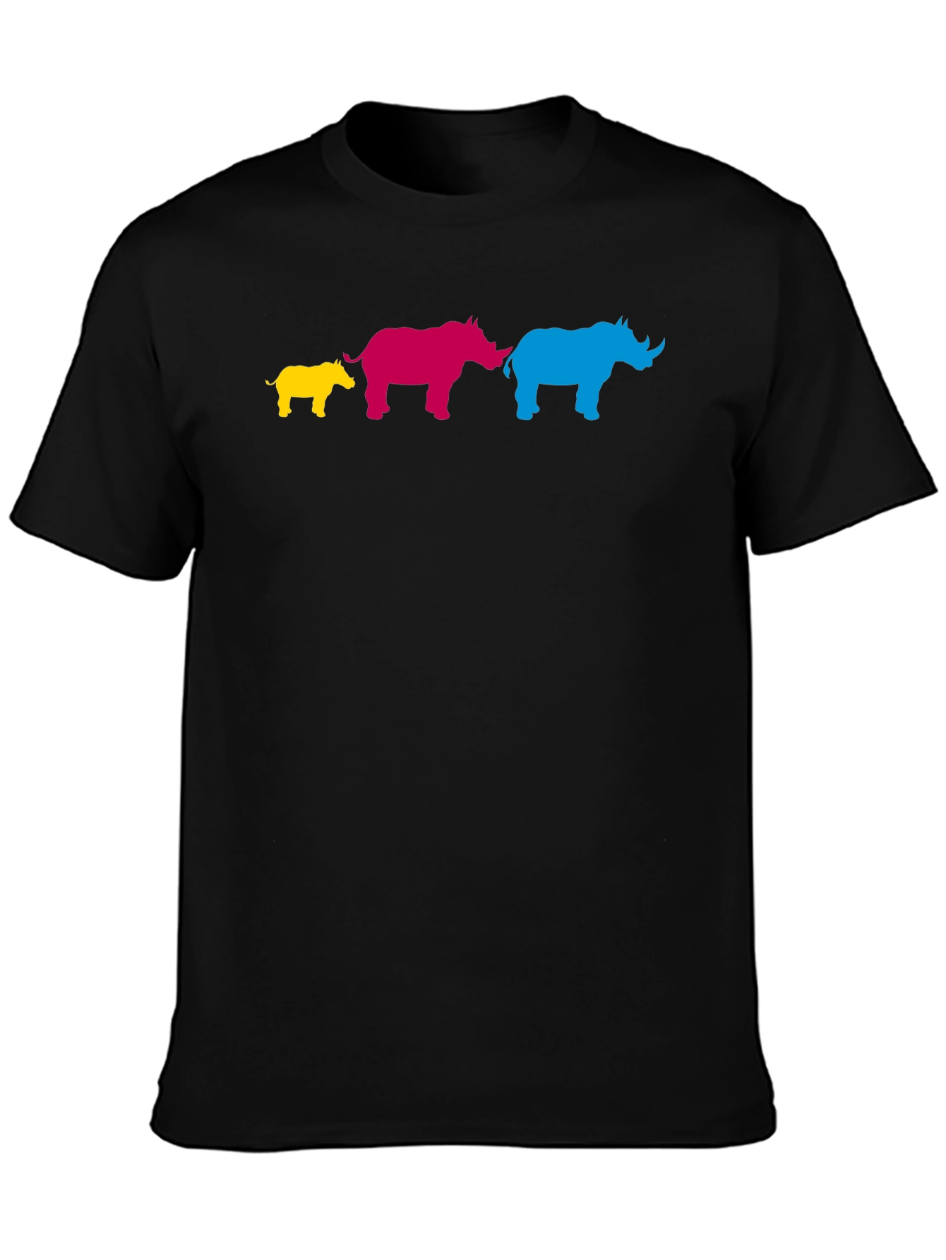 Colorful Rhino Family T-Shirt