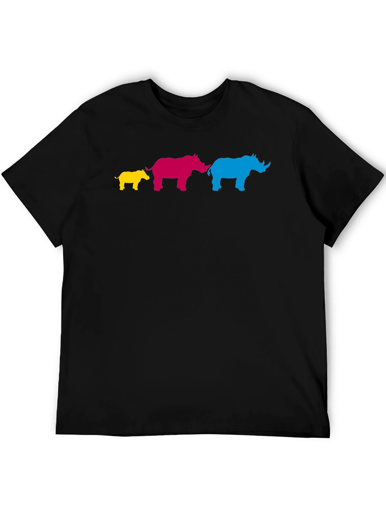 Colorful Rhino Family T-Shirt