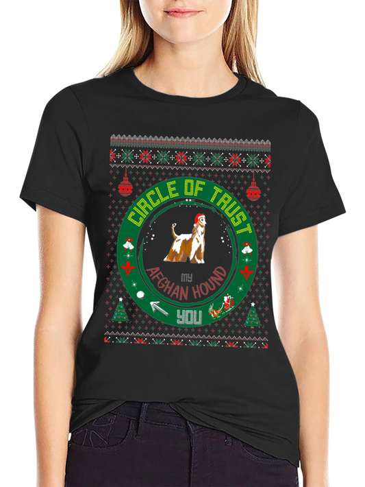 Afghan Hound Circle of Trust Christmas T-Shirt