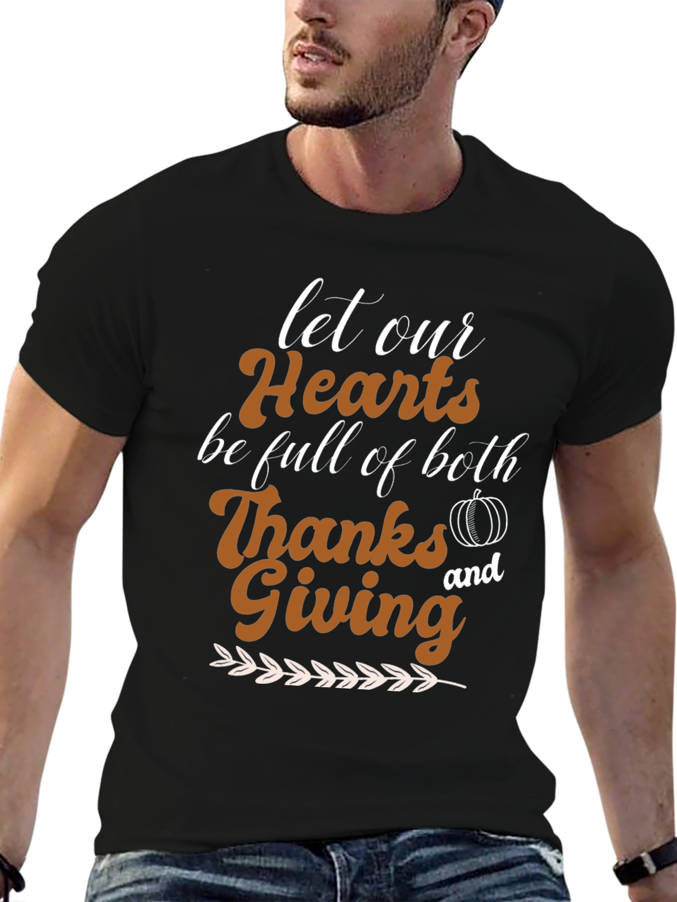 Thanksgiving Hearts T-Shirt - Holiday Apparel