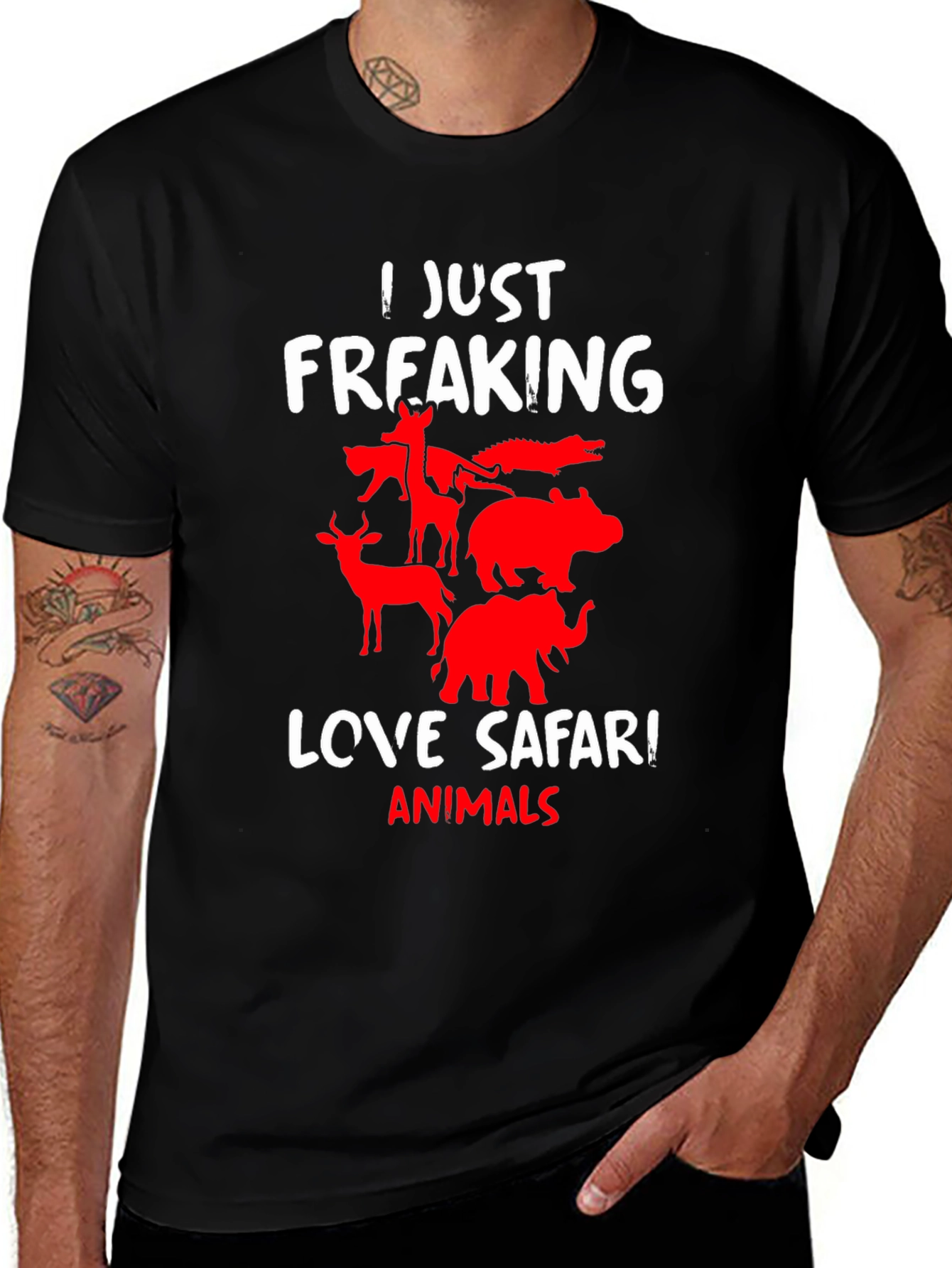 Safari Animals Graphic T-Shirt