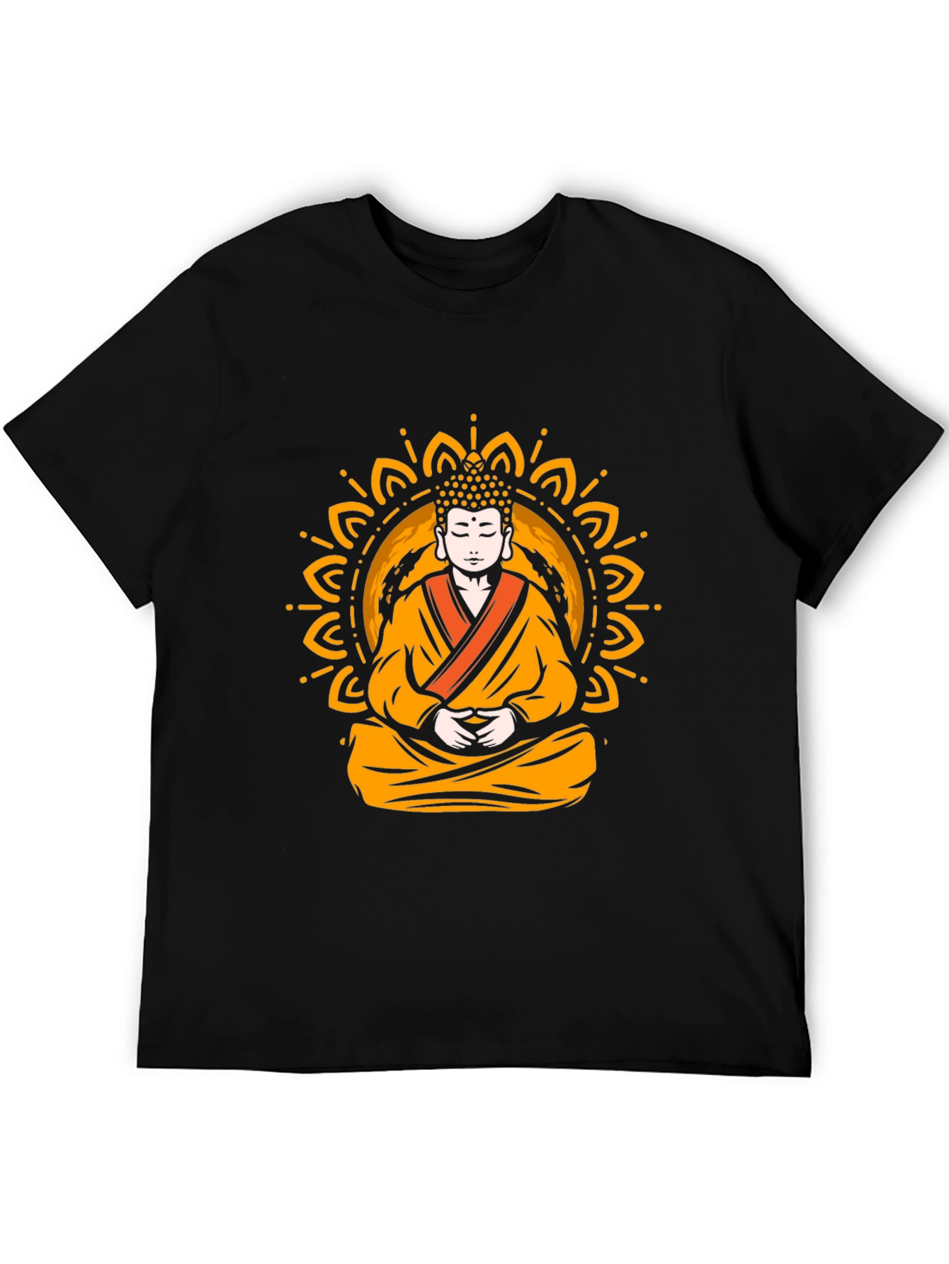 Buddha Mandala Graphic Tee - Black