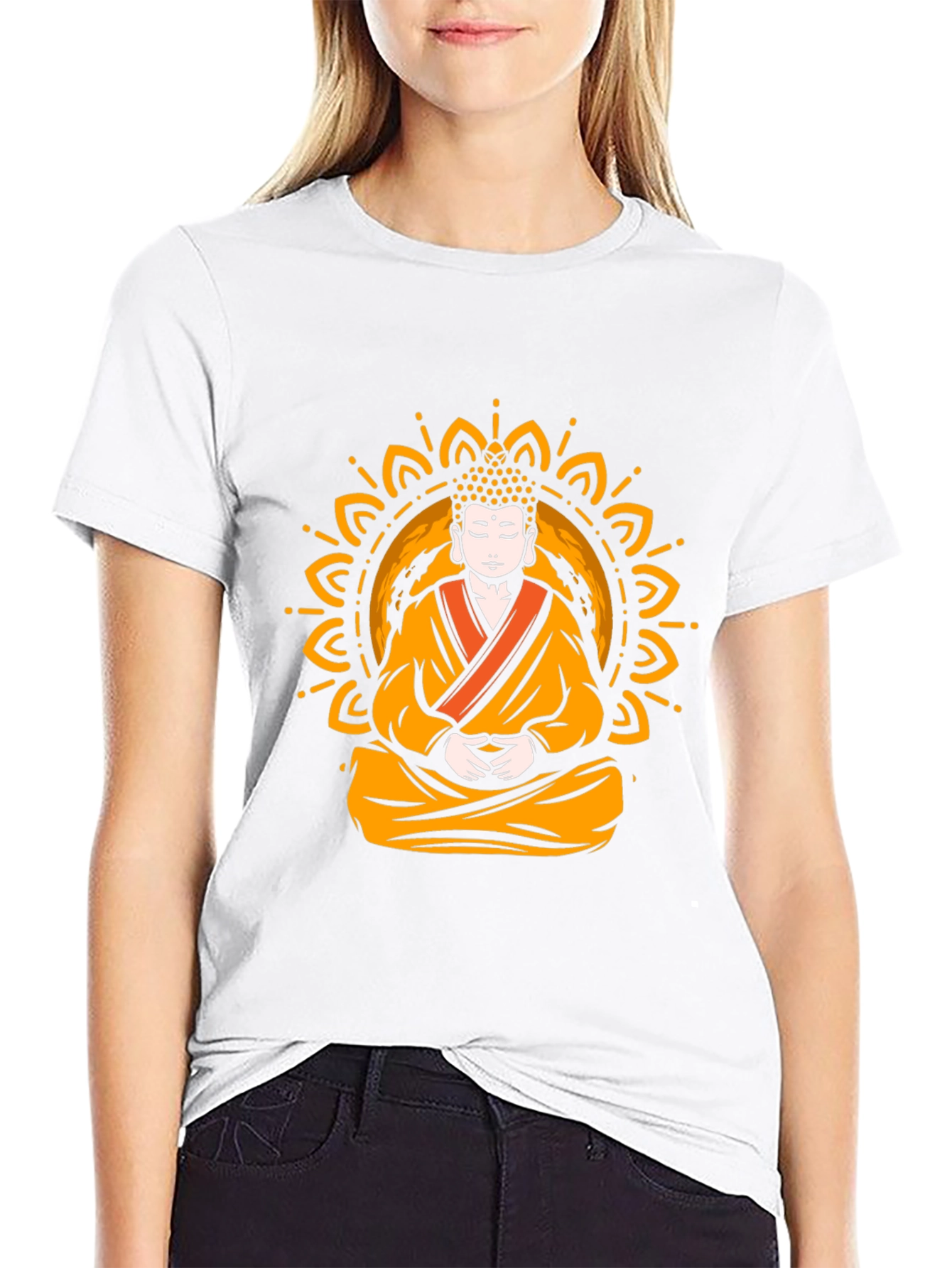Buddha Mandala Graphic Tee - Black