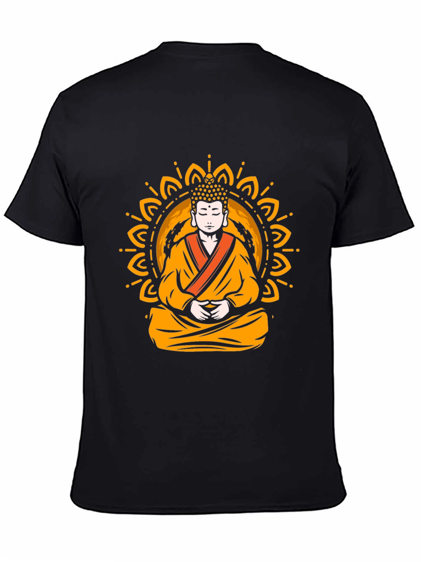 Buddha Mandala Graphic Tee - Black