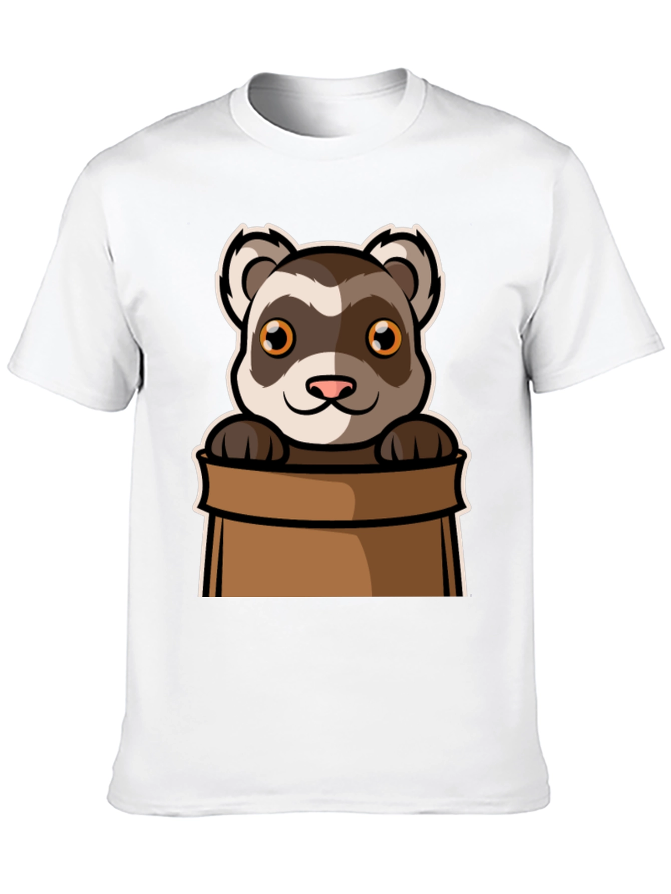Cute Ferret in Bag Graphic Tee