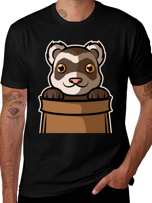 Cute Ferret in Bag Graphic Tee