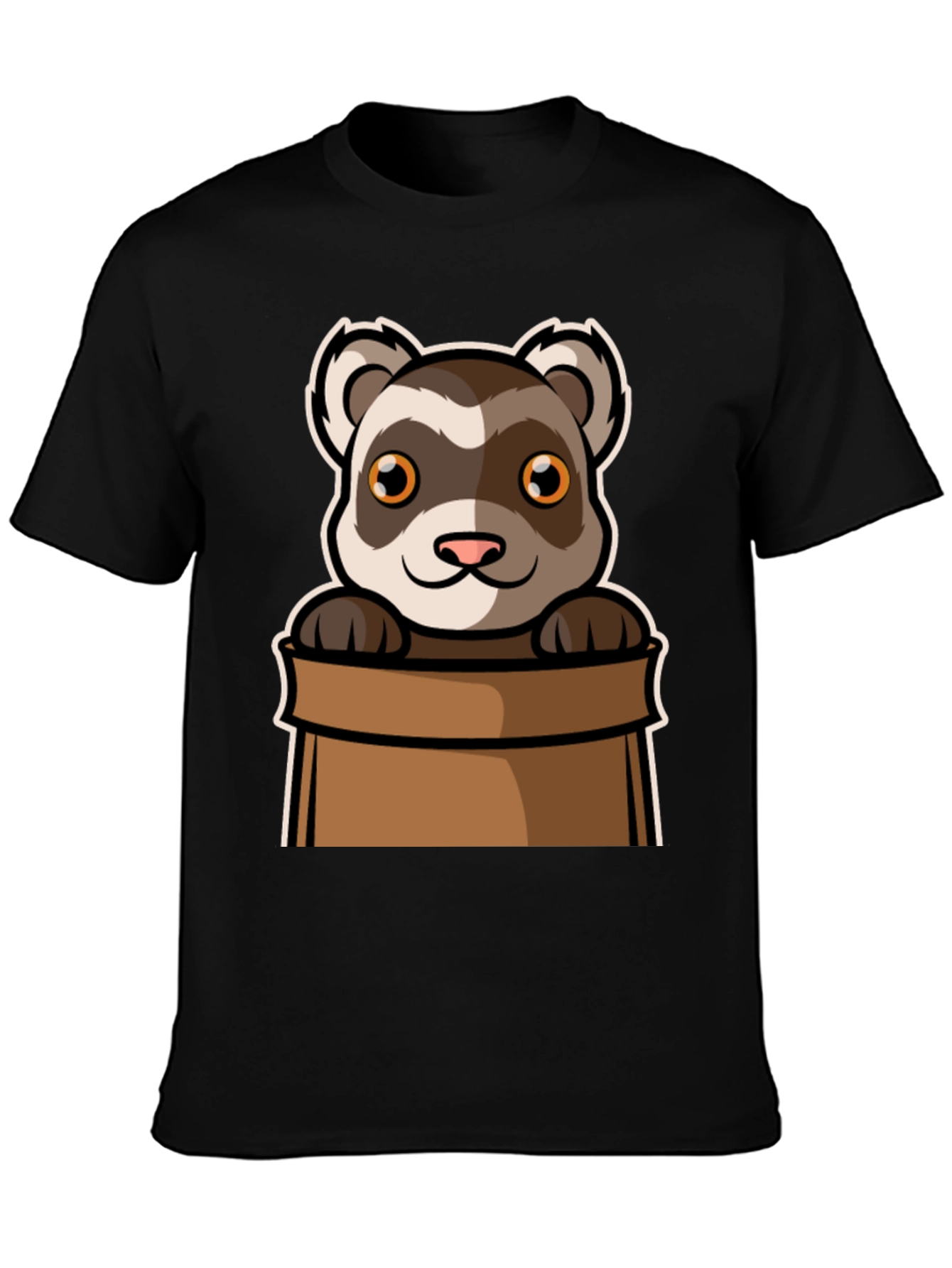 Cute Ferret in Bag Graphic Tee