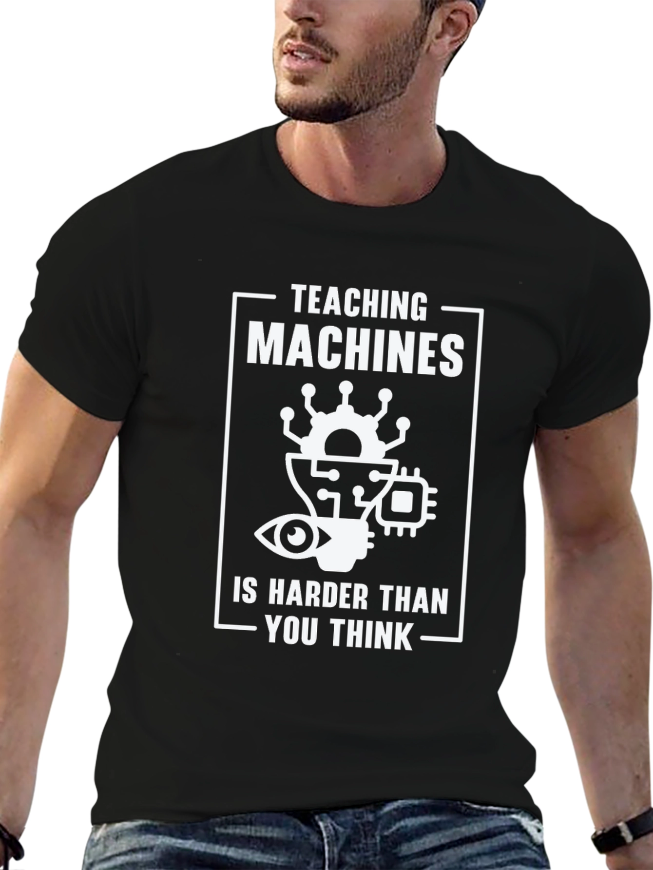 Teaching Machines Funny Black T-Shirt