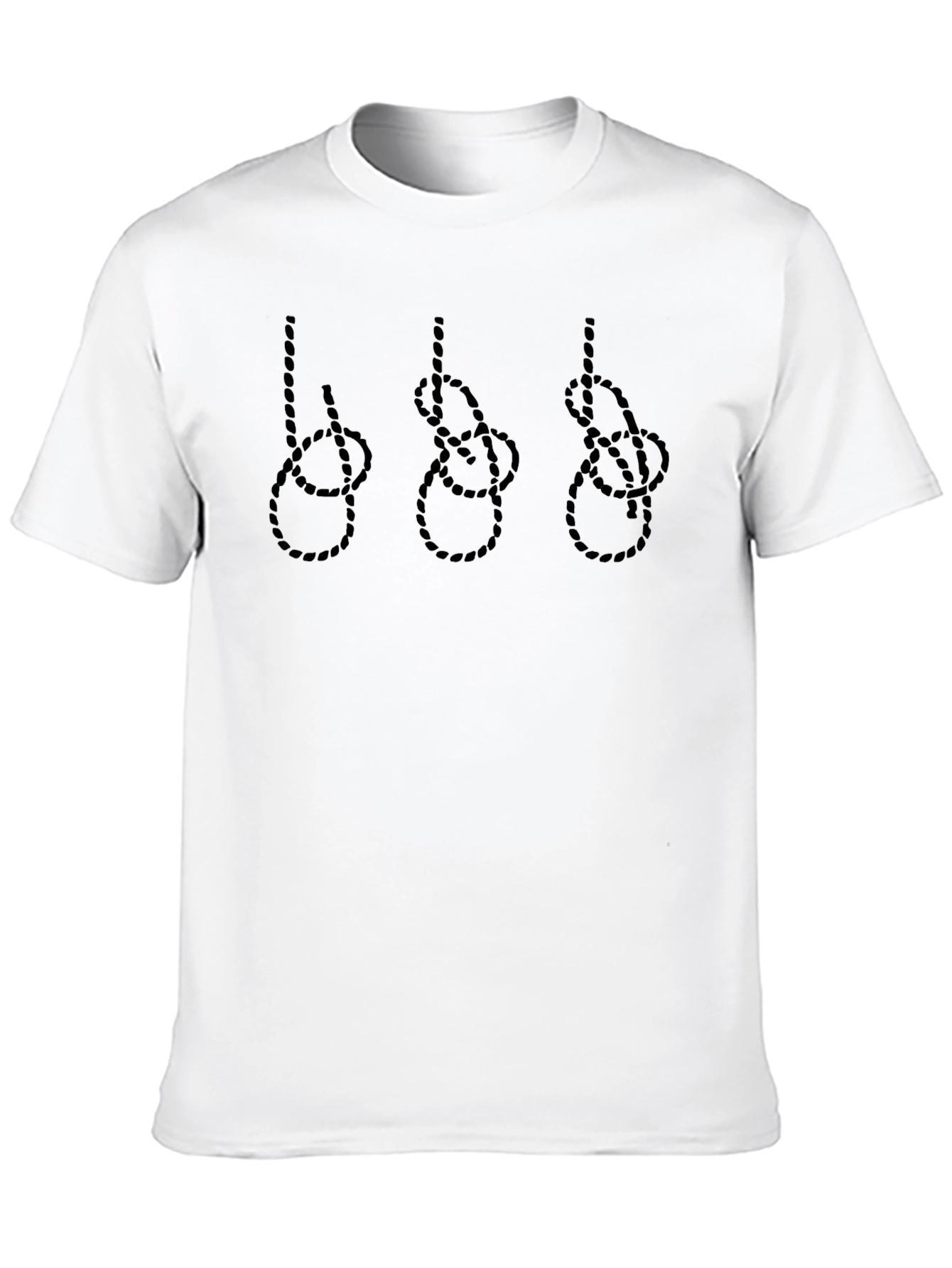 Knot Graphic Print Mens Black T-Shirt