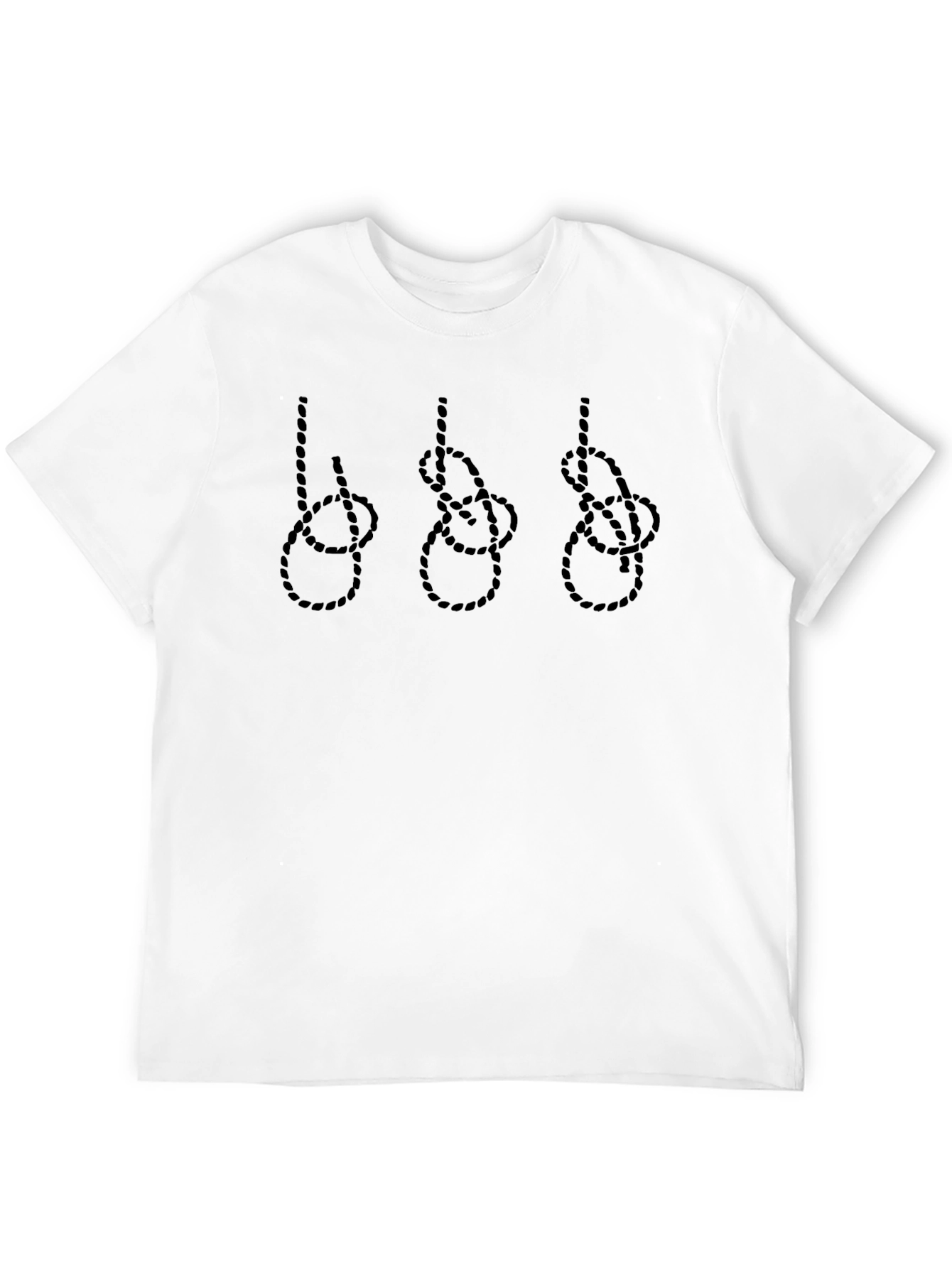 Knot Graphic Print Mens Black T-Shirt