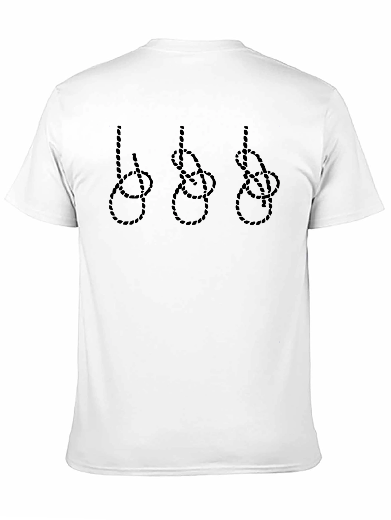 Knot Graphic Print Mens Black T-Shirt
