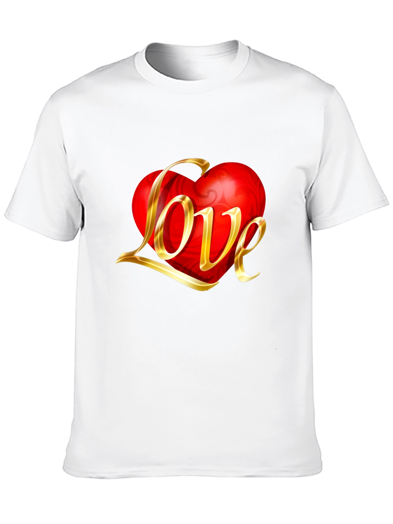 Love Heart Graphic Black T-Shirt
