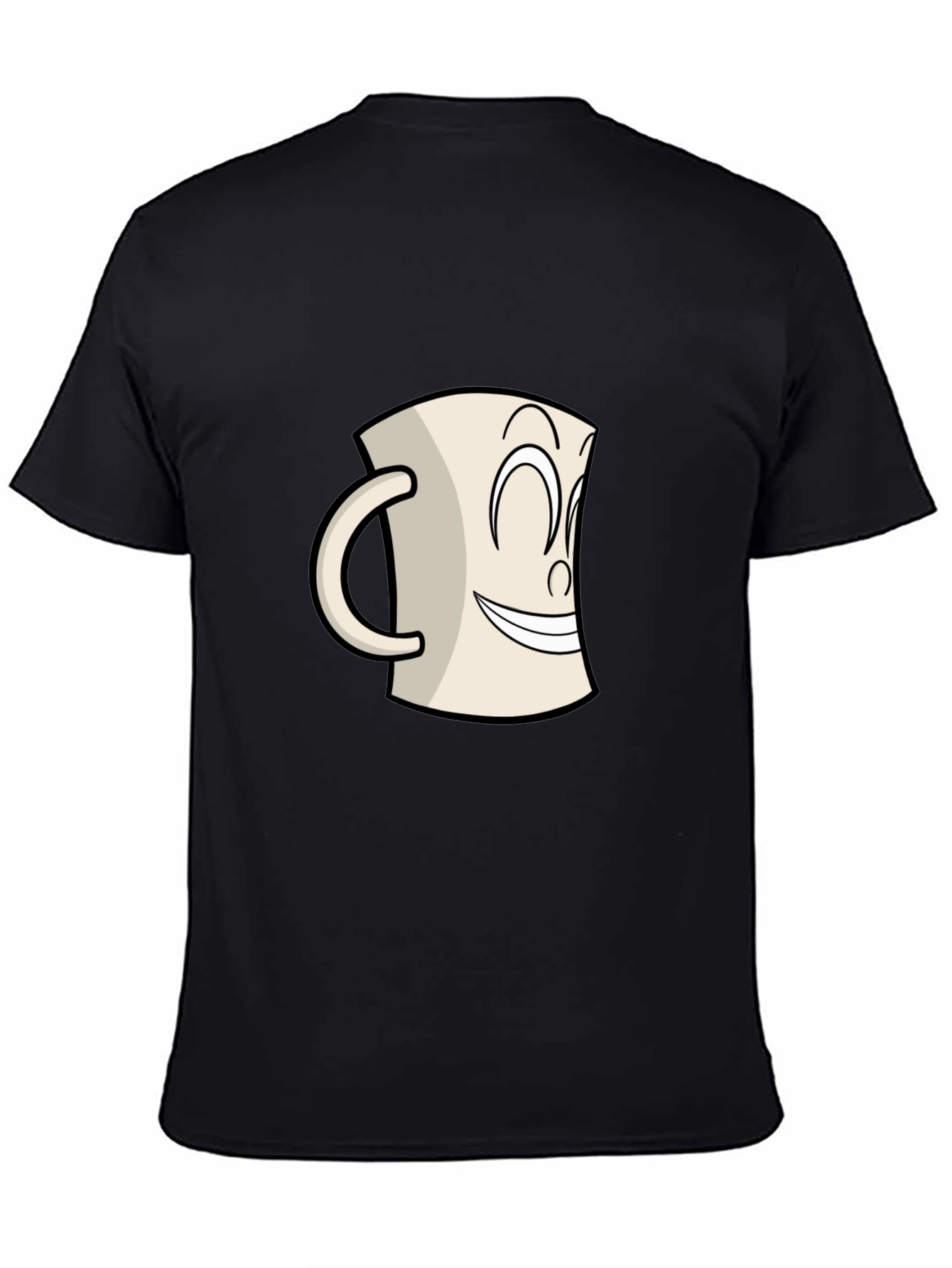 Smiling Mug Graphic Tee - Classic Cartoon Style