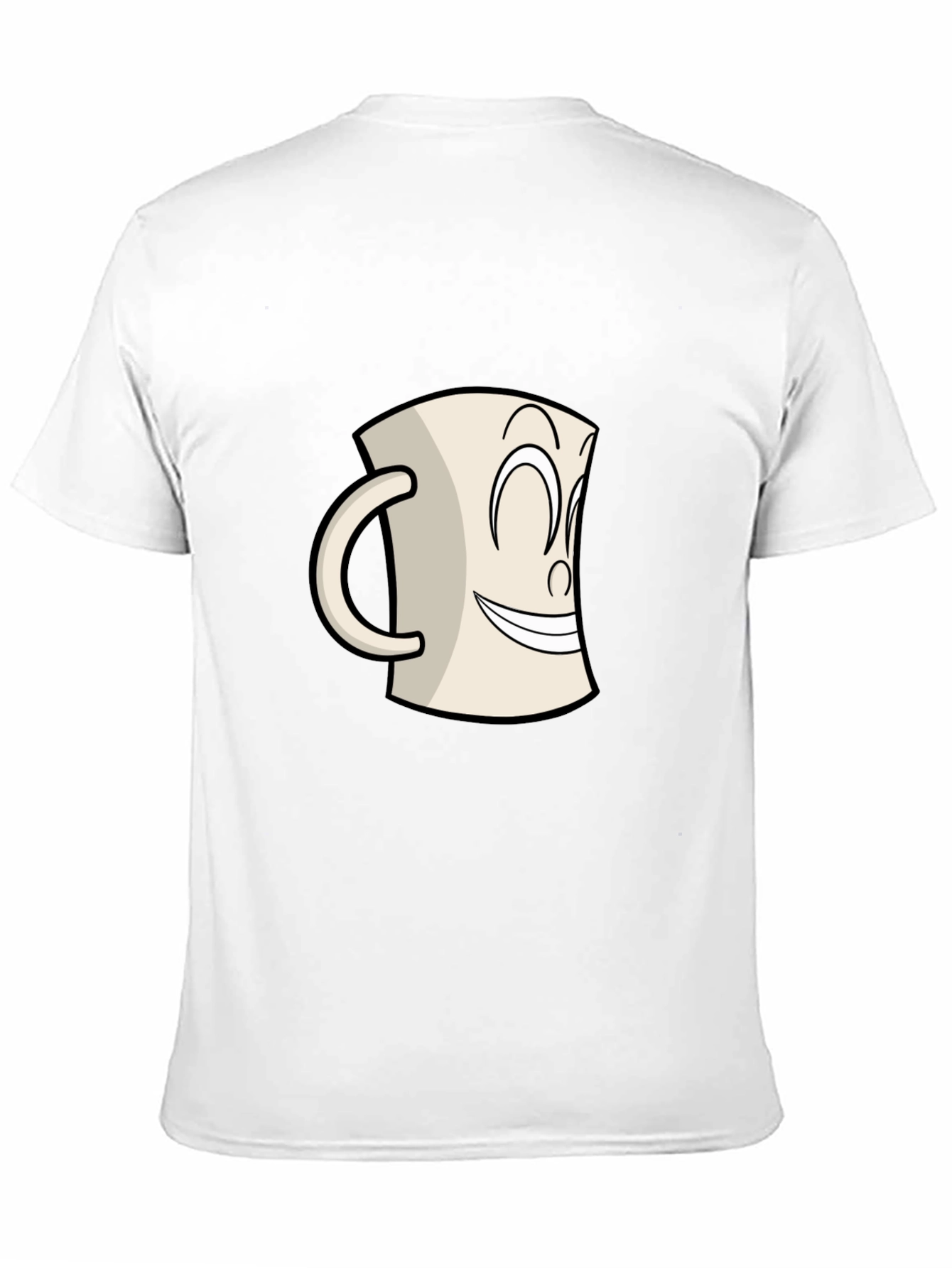 Smiling Mug Graphic Tee - Classic Cartoon Style