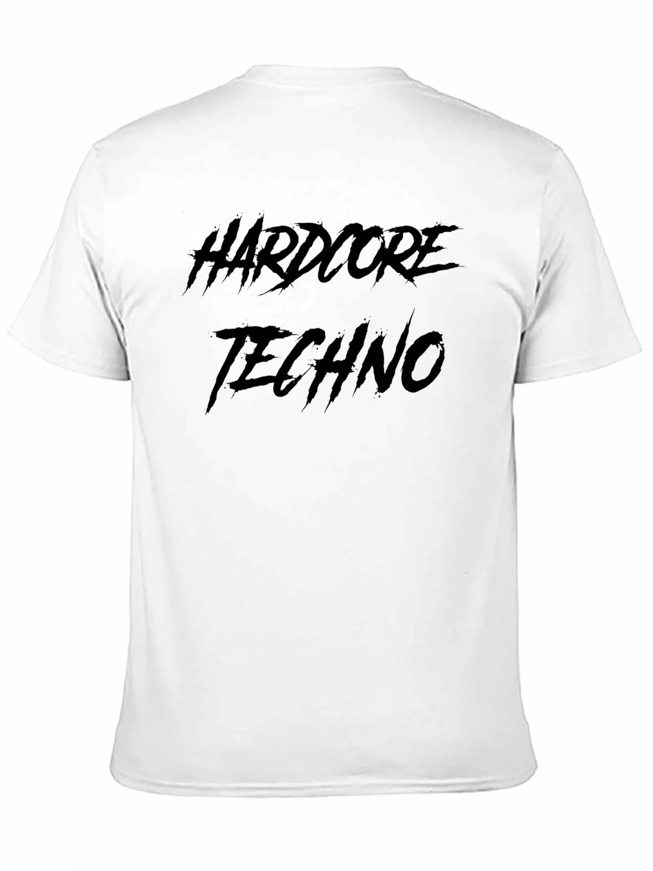Hardcore Techno Graphic Print Black T-Shirt