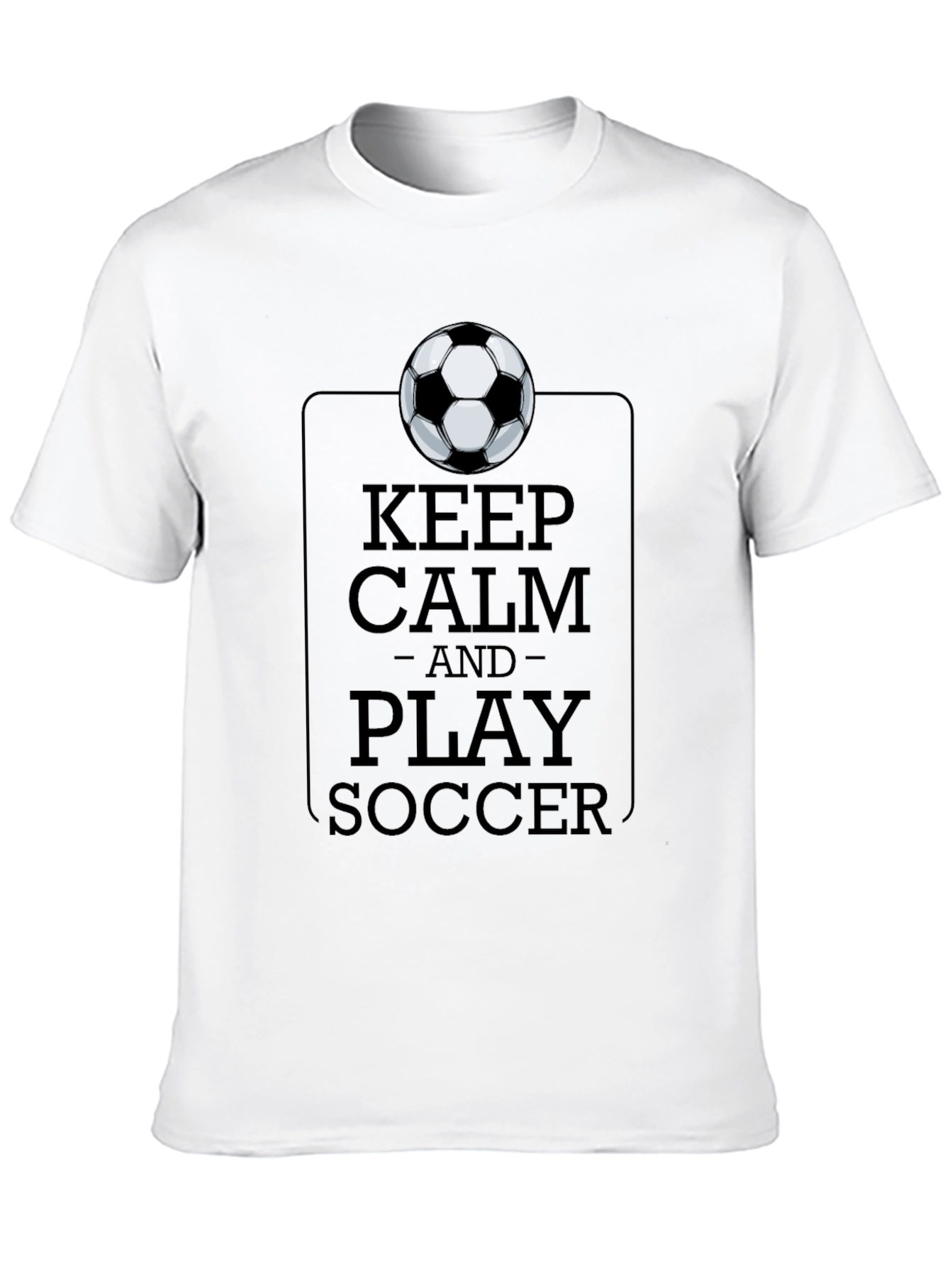 Keep Calm and Play Soccer Black T-Shirt