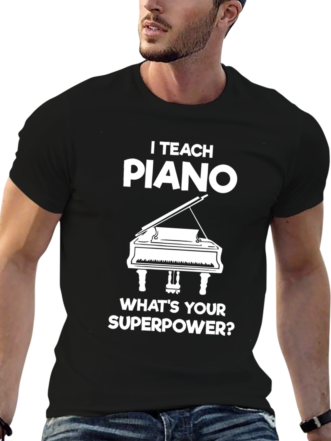 I Teach Piano Superpower T-Shirt