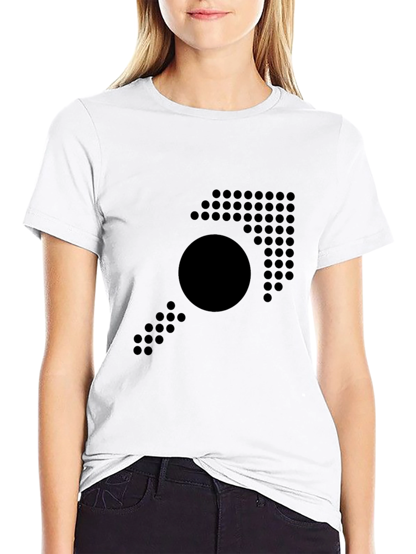 Abstract Dot Arrow T-Shirt - Modern Design