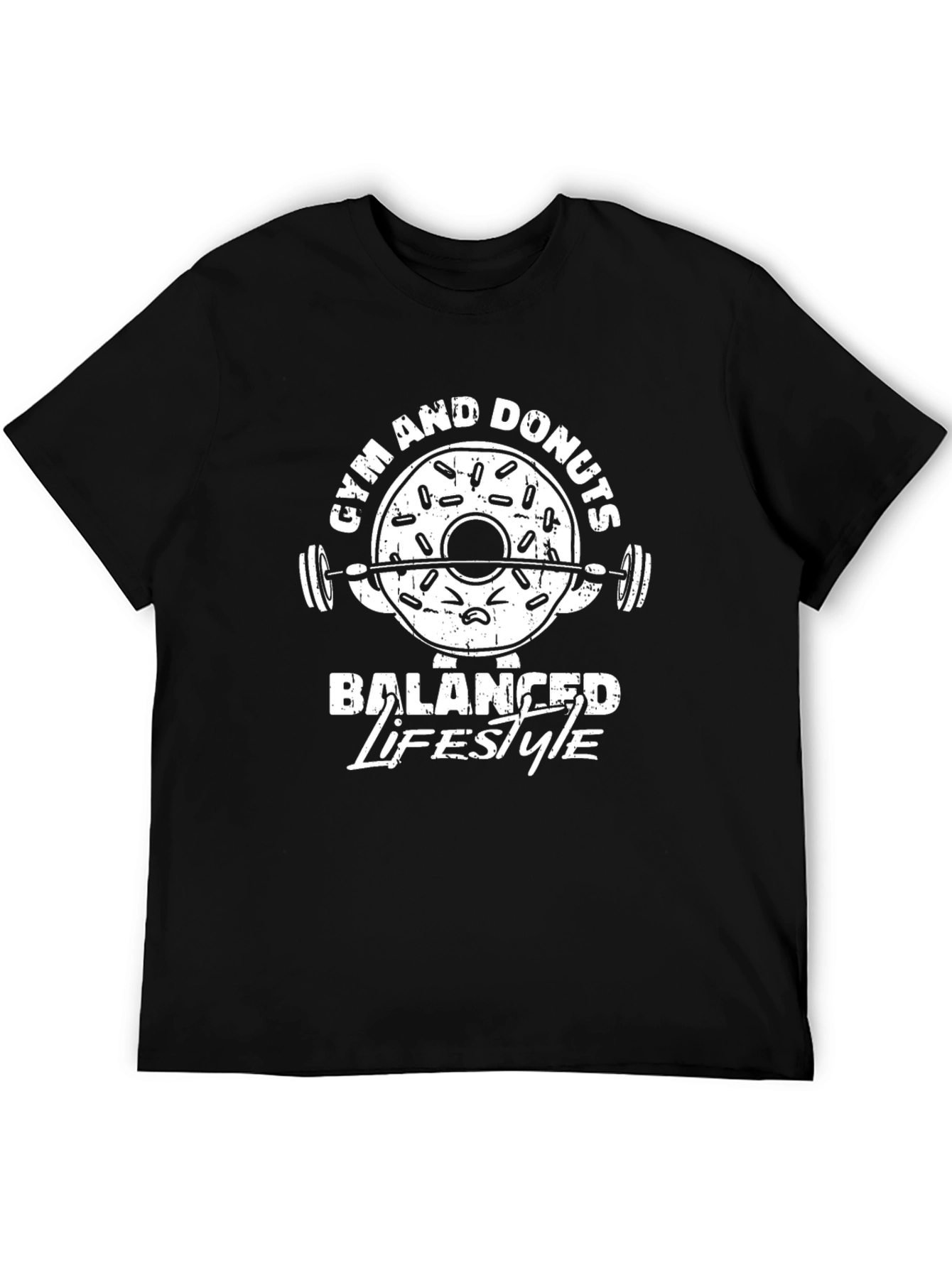Gym and Donuts Balanced Lifestyle T-Shirt