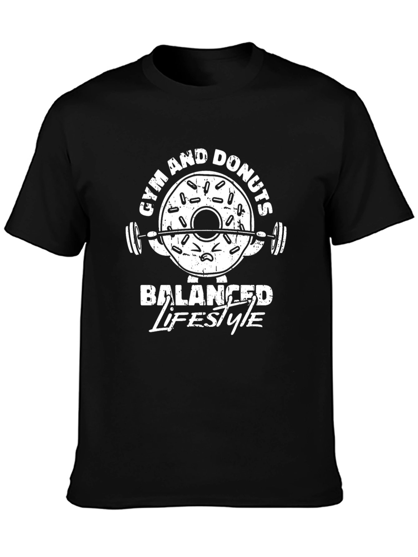 Gym and Donuts Balanced Lifestyle T-Shirt