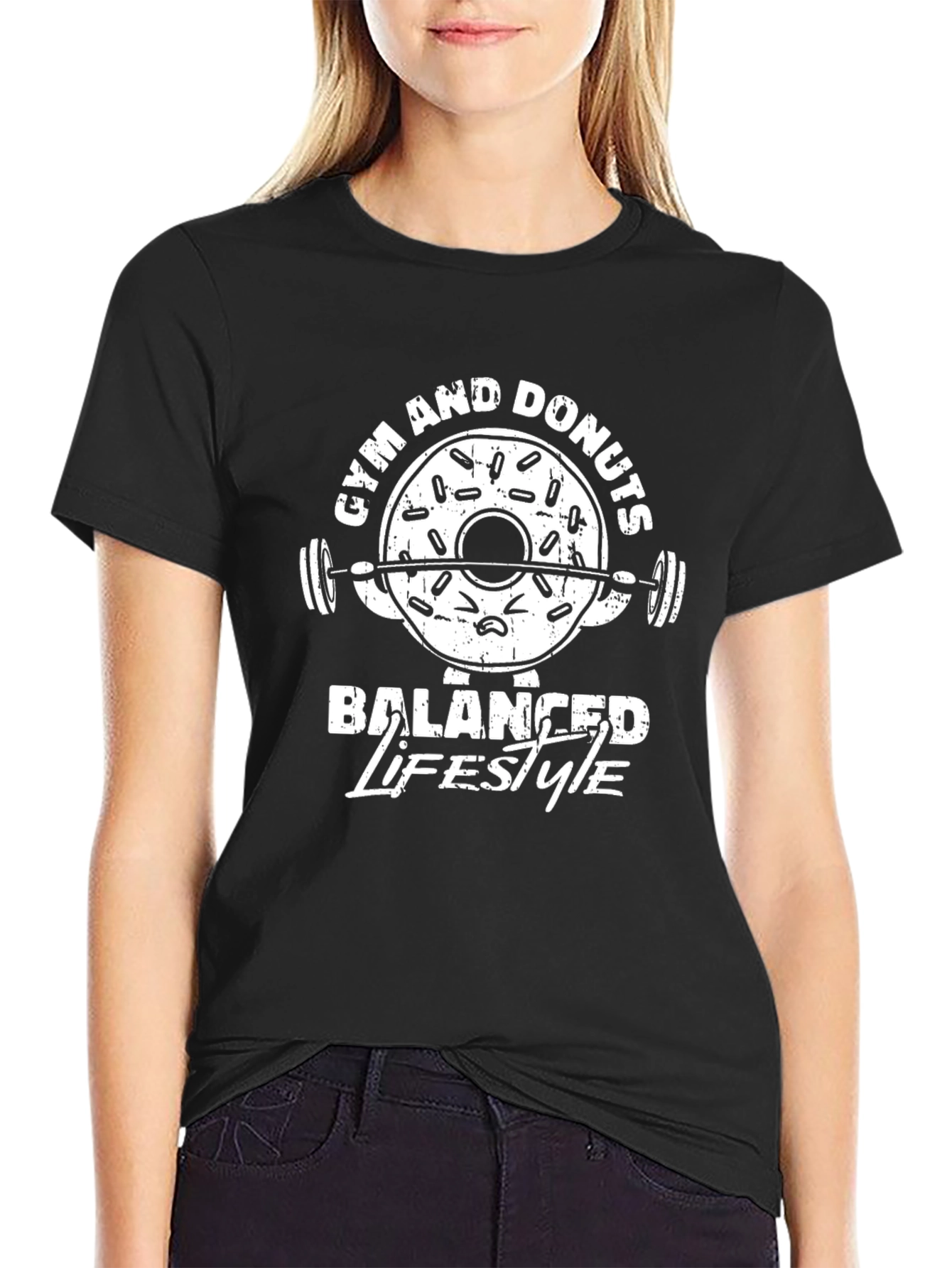 Gym and Donuts Balanced Lifestyle T-Shirt