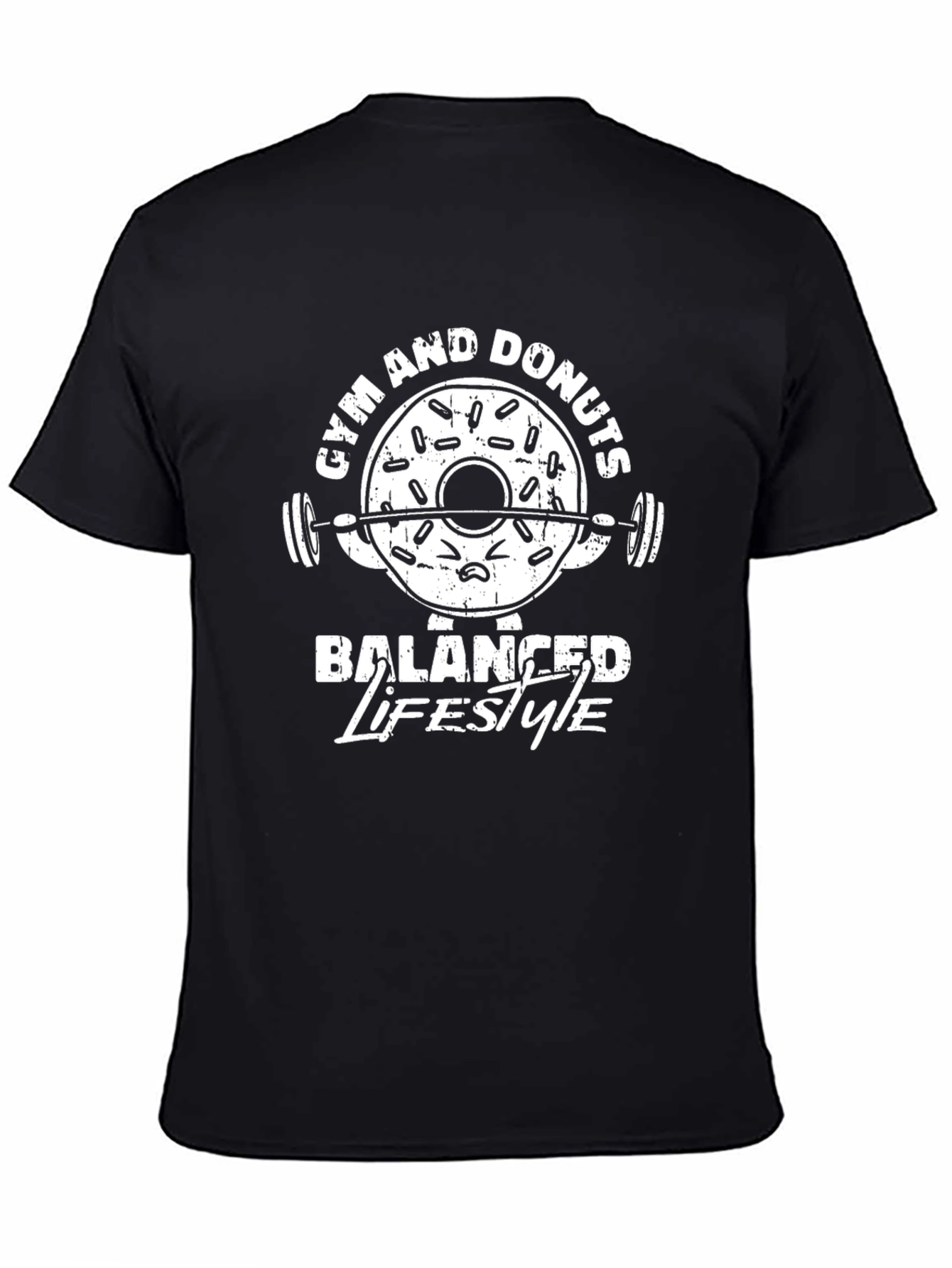 Gym and Donuts Balanced Lifestyle T-Shirt