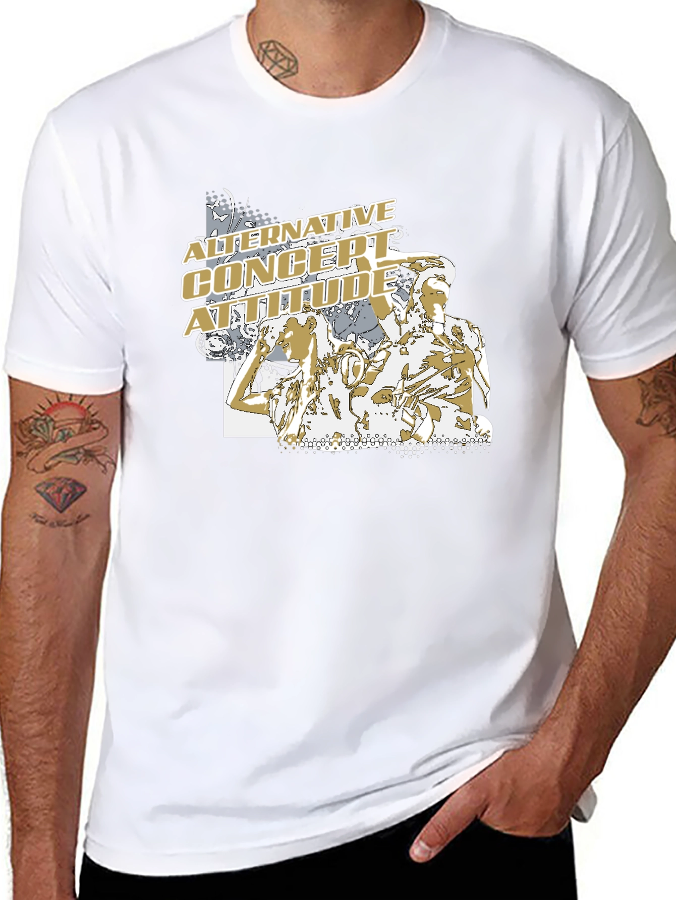 Alternative Concert Attitude Graphic T-Shirt