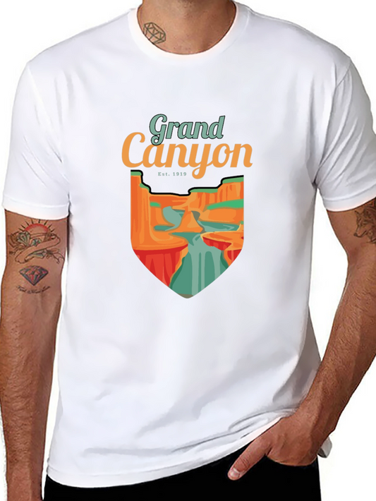 Grand Canyon Graphic Tee - Black Cotton T-Shirt