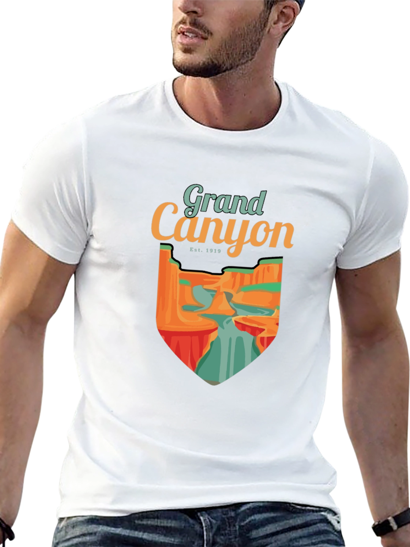 Grand Canyon Graphic Tee - Black Cotton T-Shirt