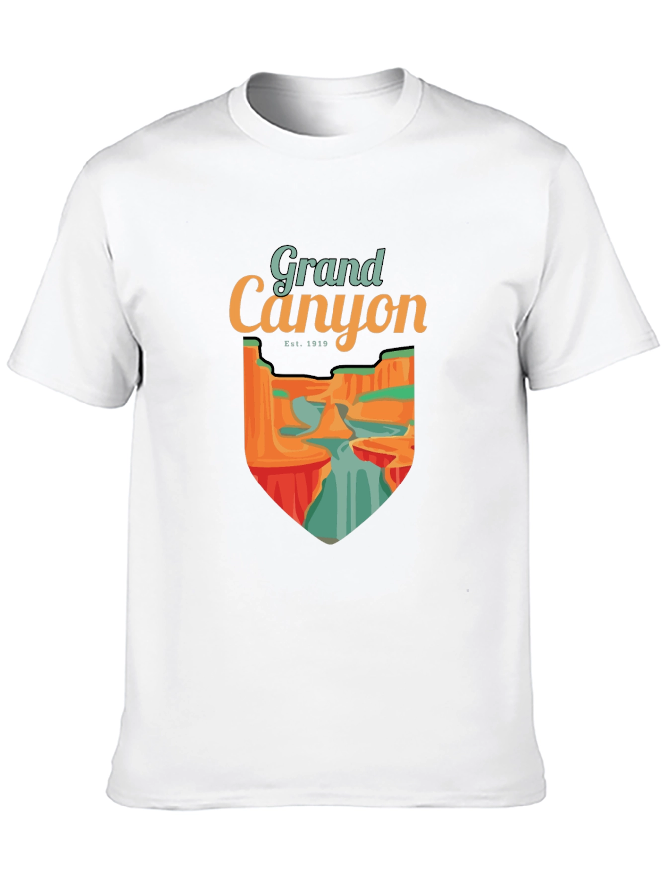 Grand Canyon Graphic Tee - Black Cotton T-Shirt