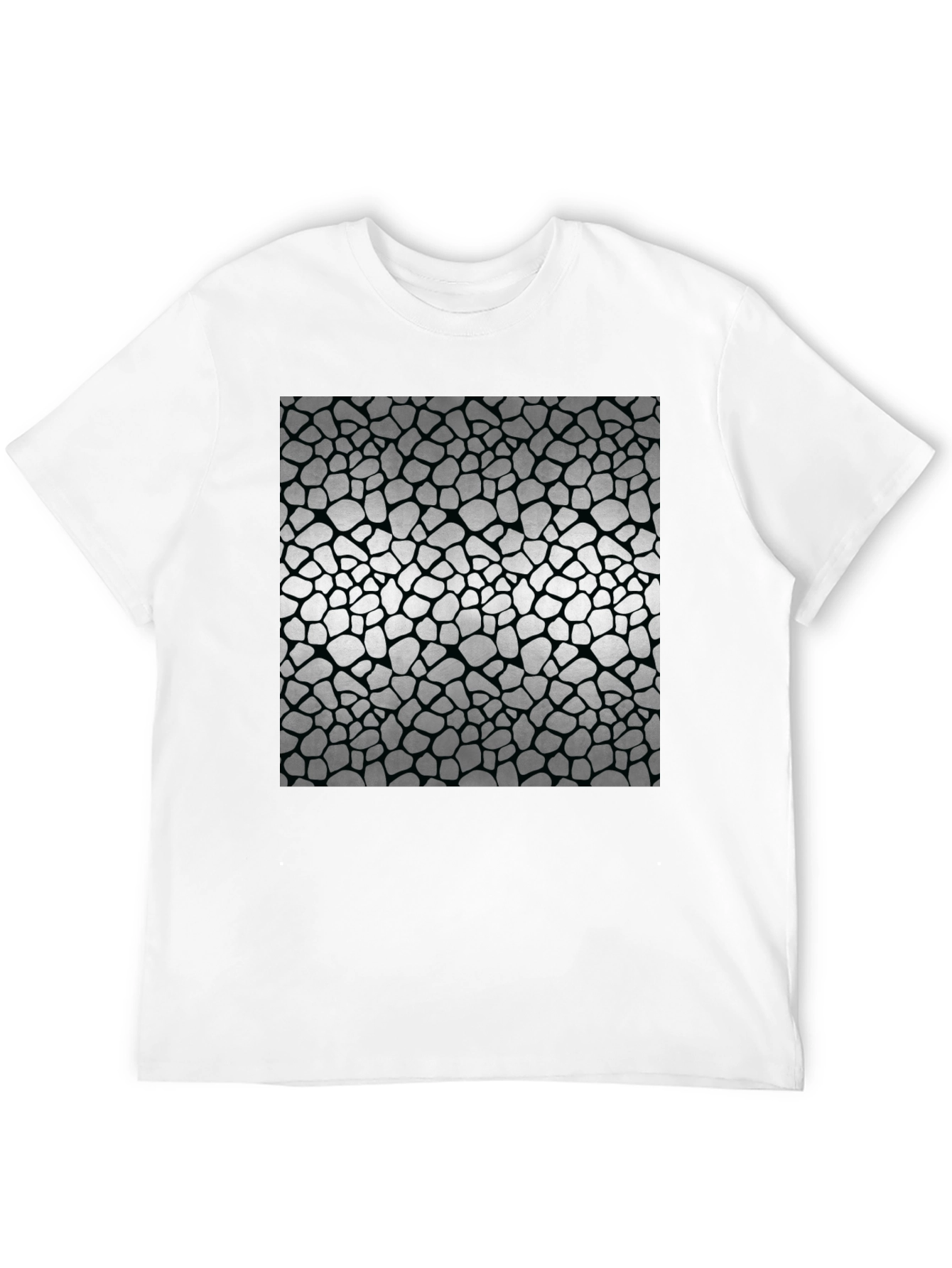 Textured Print Black T-Shirt