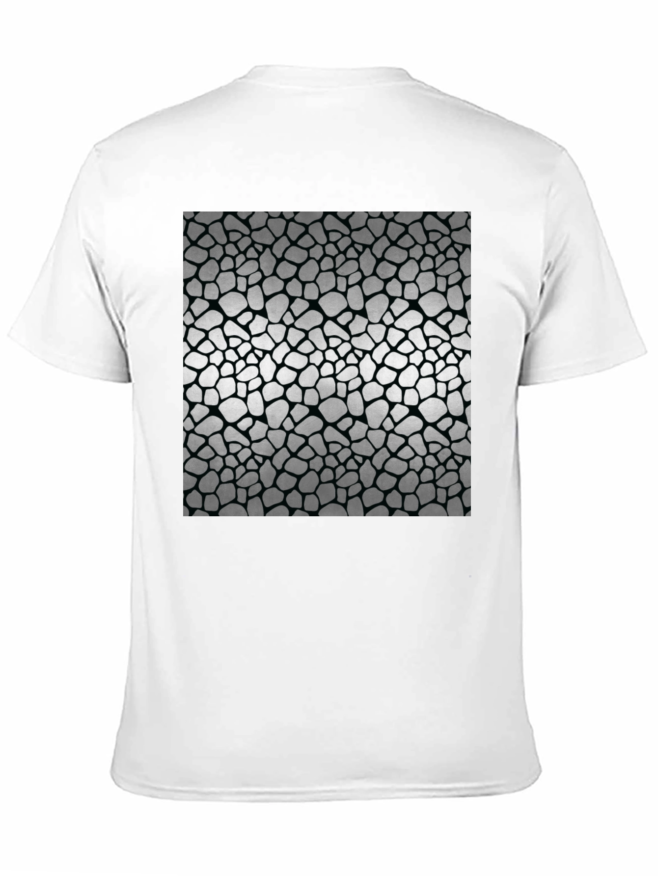 Textured Print Black T-Shirt
