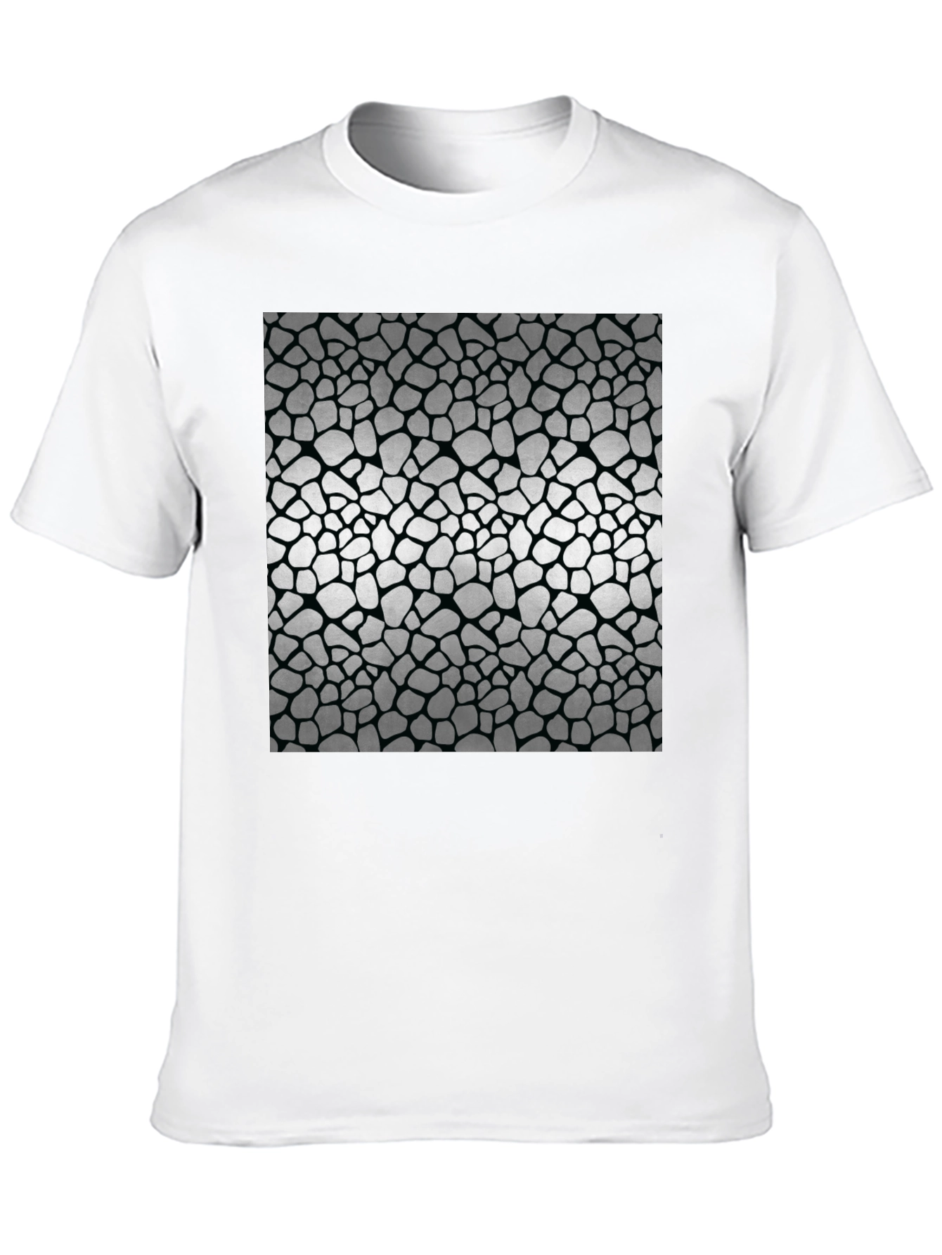 Textured Print Black T-Shirt