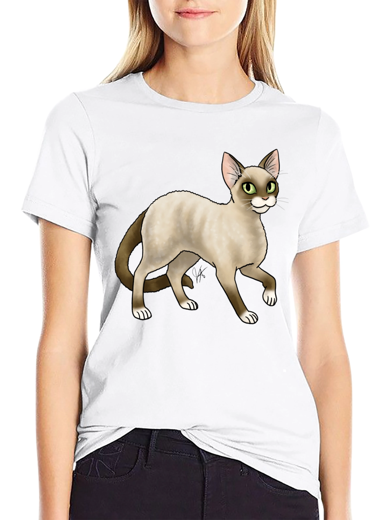 Cat Graphic Black T-Shirt