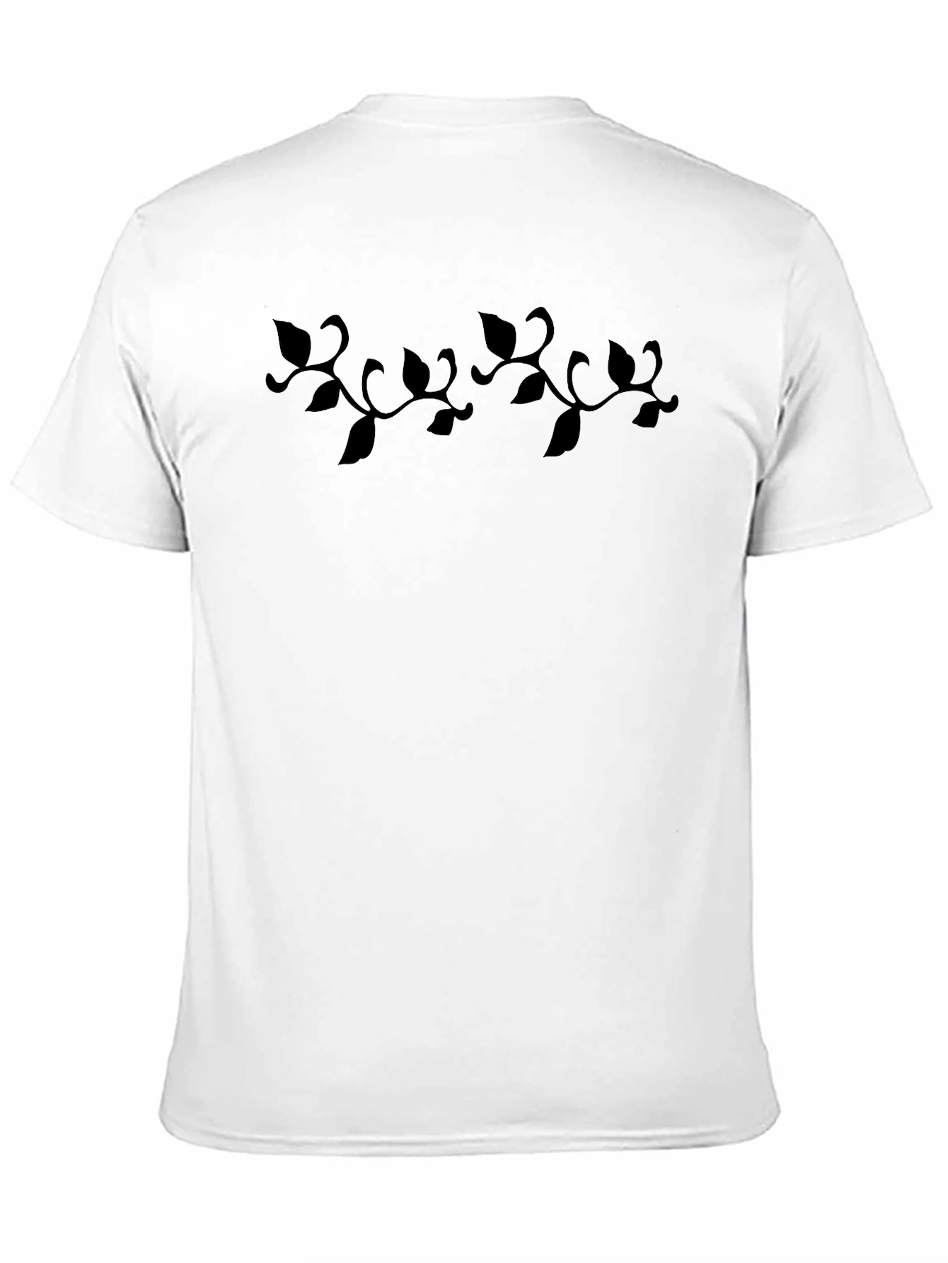 Leaf Vine Graphic T-Shirt - Black